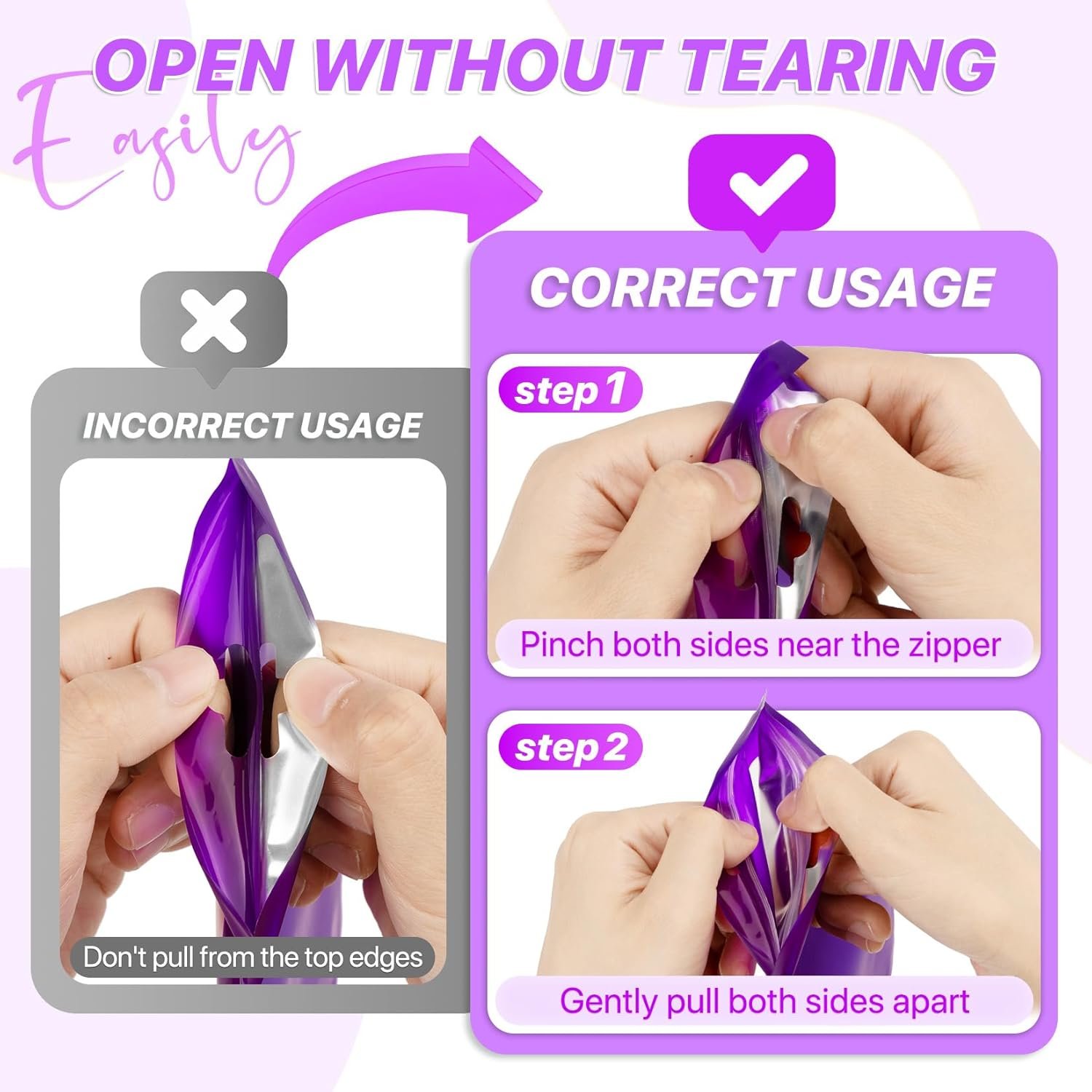 Private Label 100 PCS Multicolor Resealable Mylar Bags with Custom Logo and Frosted Clear Window Foil Zipper Pouches for Food Jewelry Storage from Manufacturer (4.72x7.87)