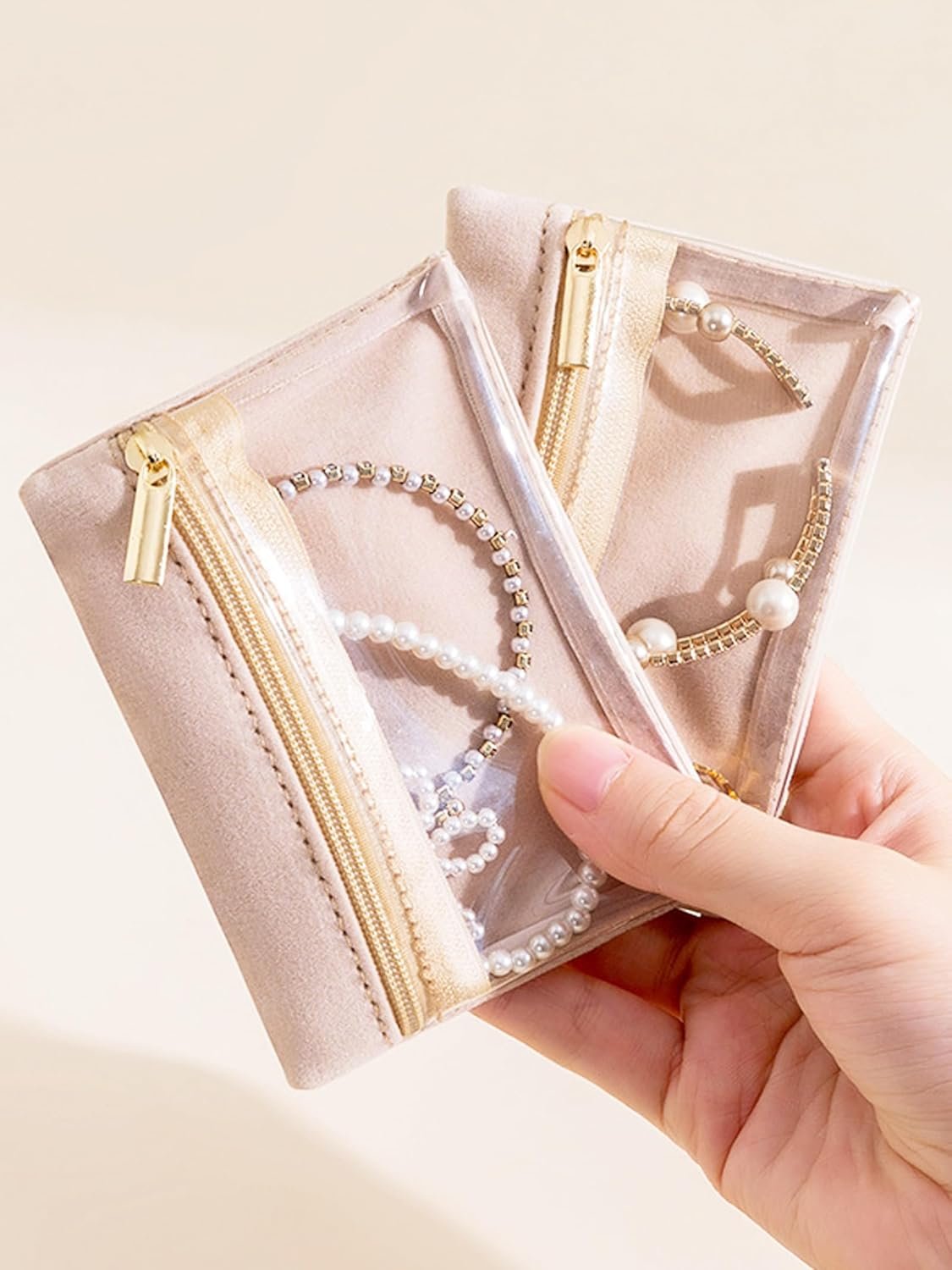 Custom Logo Zipper Jewelry Pouch Bags Private Label Gift Bags for Women and Girls 15 Pcs Manufacturer