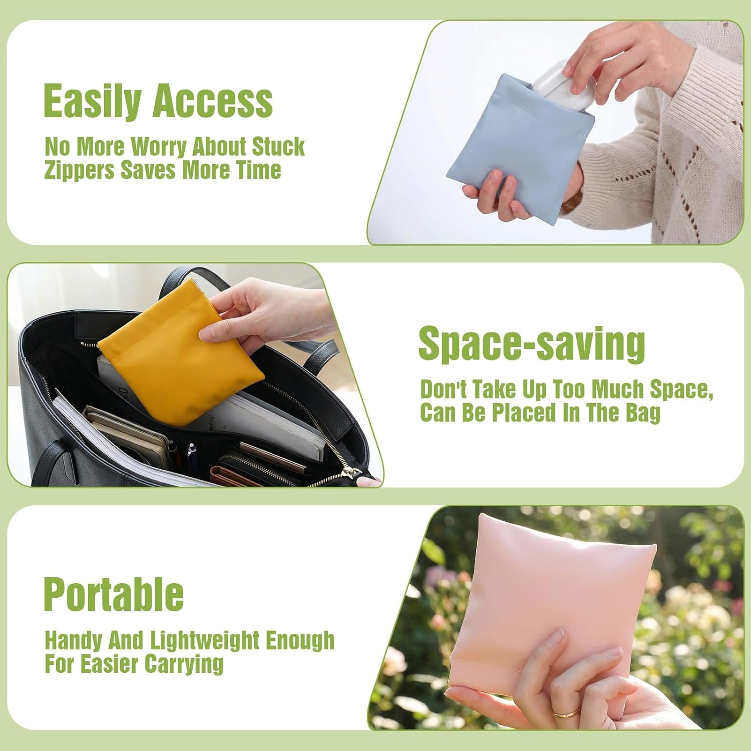 Custom Logo 32 Pcs 6.9 Inch Snap Closure Pouches Squeeze Coin Purse Private Label Waterproof Portable Mini Makeup Bag No Zipper Self-Closing Cosmetic Bag Supplier for Women Jewelry Lipstick Headphones