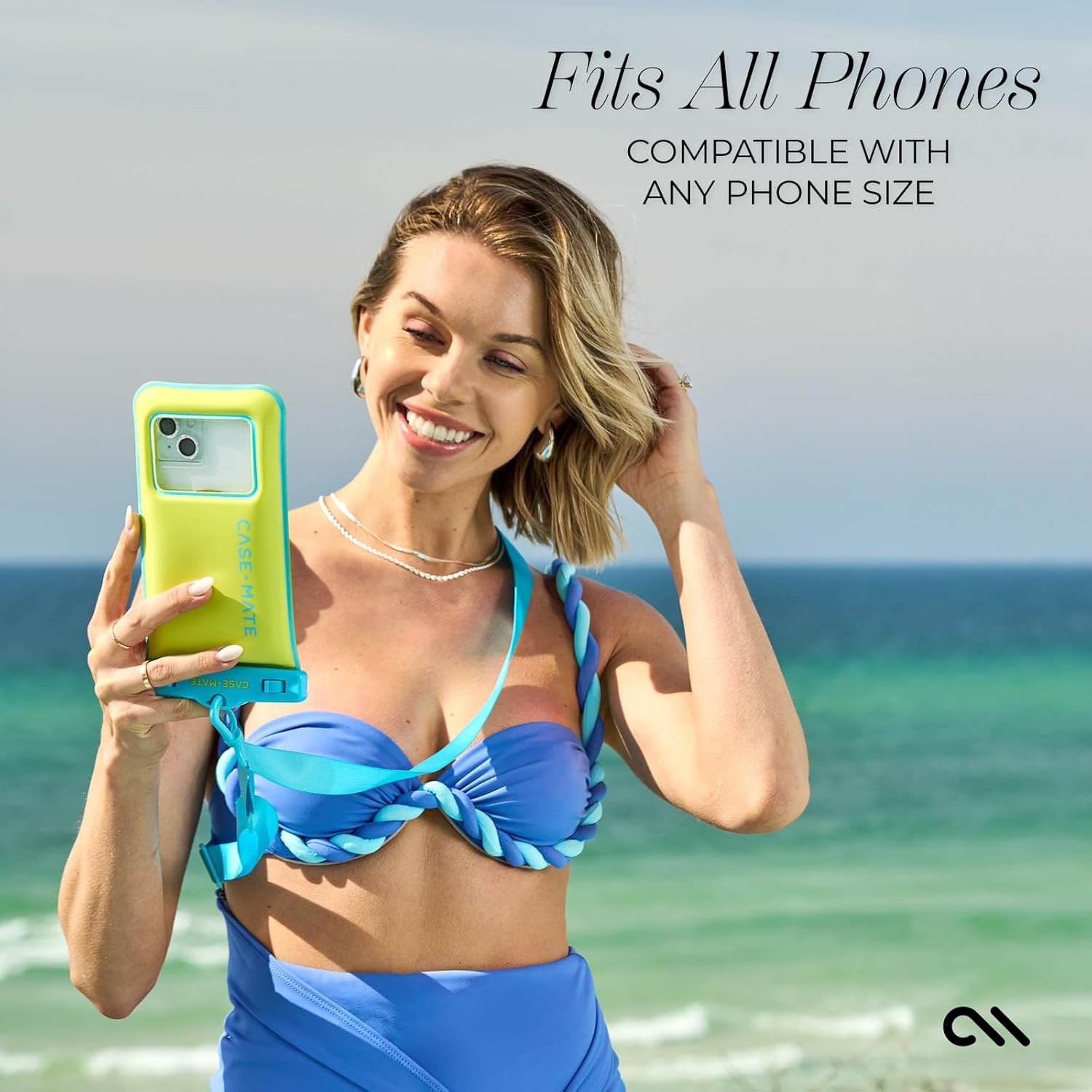 Private Label IP68 Waterproof Phone Pouch - Floating Case with Crossbody Lanyard from Manufacturer - Beach Cruise Ship Travel Essentials Compatible All Devices Touchscreen Friendly Citrus Splash Custom Logo