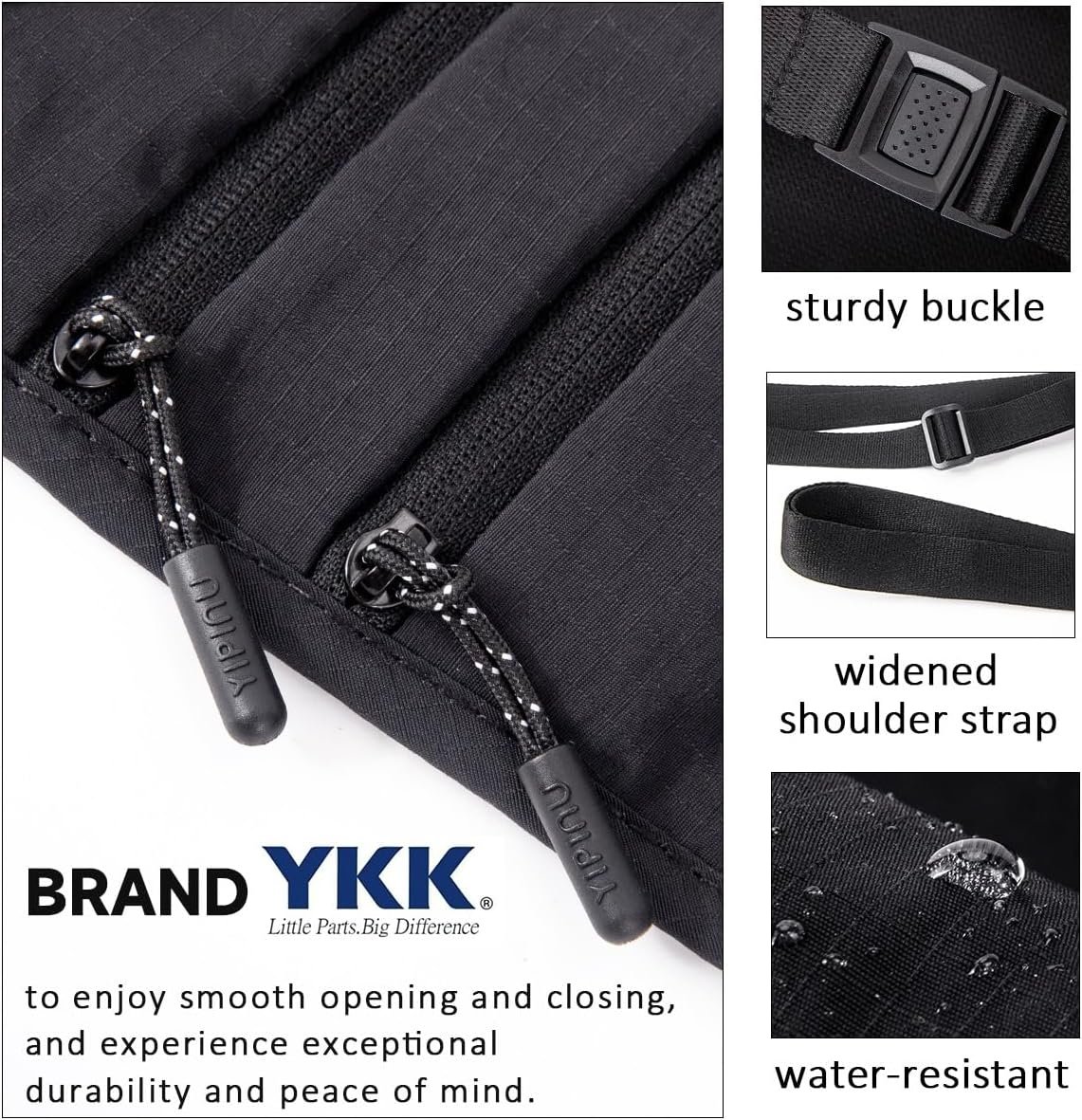 Private Label Crossbody Money Belt for Travel Women & Men - Custom Logo Hidden Slim Passport Holder RFID Blocking Neck Wallet Under Clothes from Manufacturer (Black)