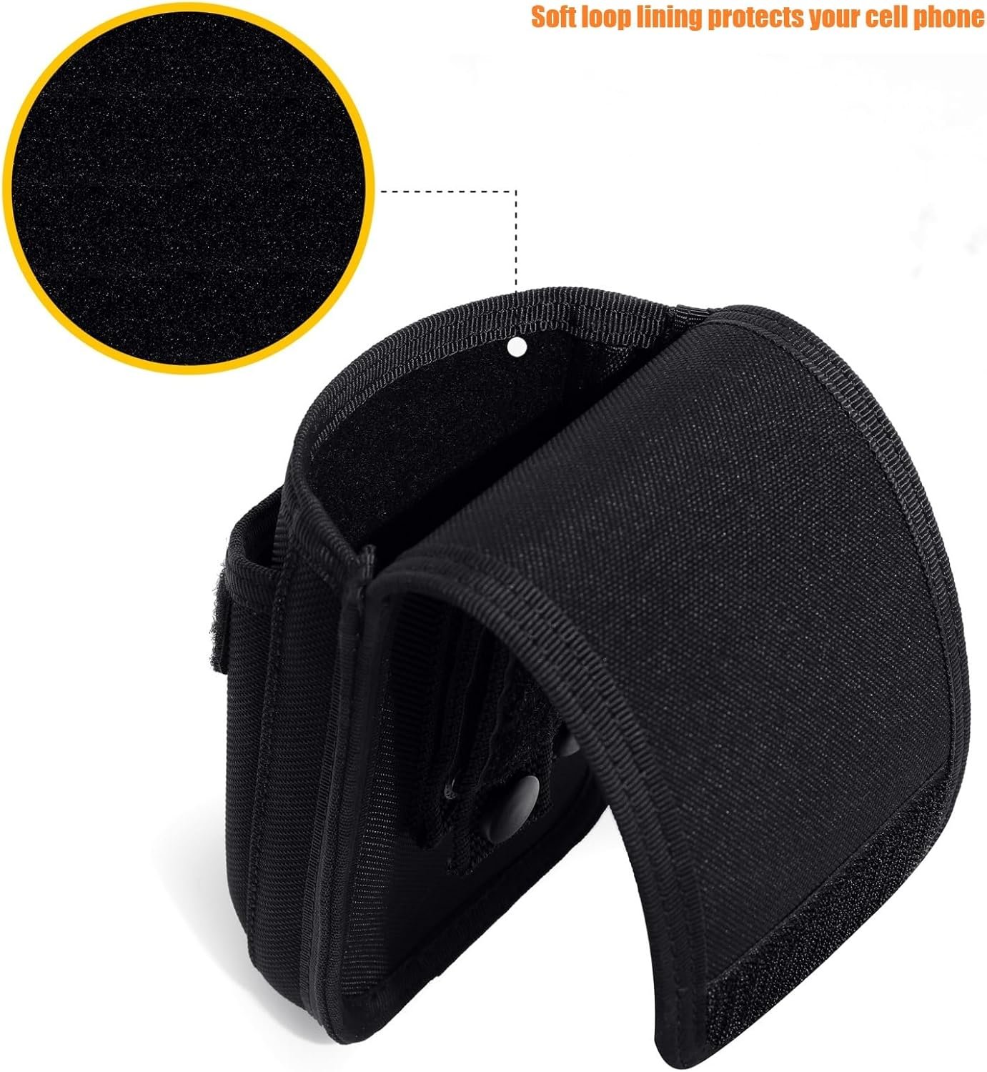 Private Label Tactical MOLLE Dual Phone Holder Holster Pouch Case Manufacturer Heavy Duty Nylon Belt Vest Carrier for Police LE Security EMS EMT Field Outdoor Black Custom Logo