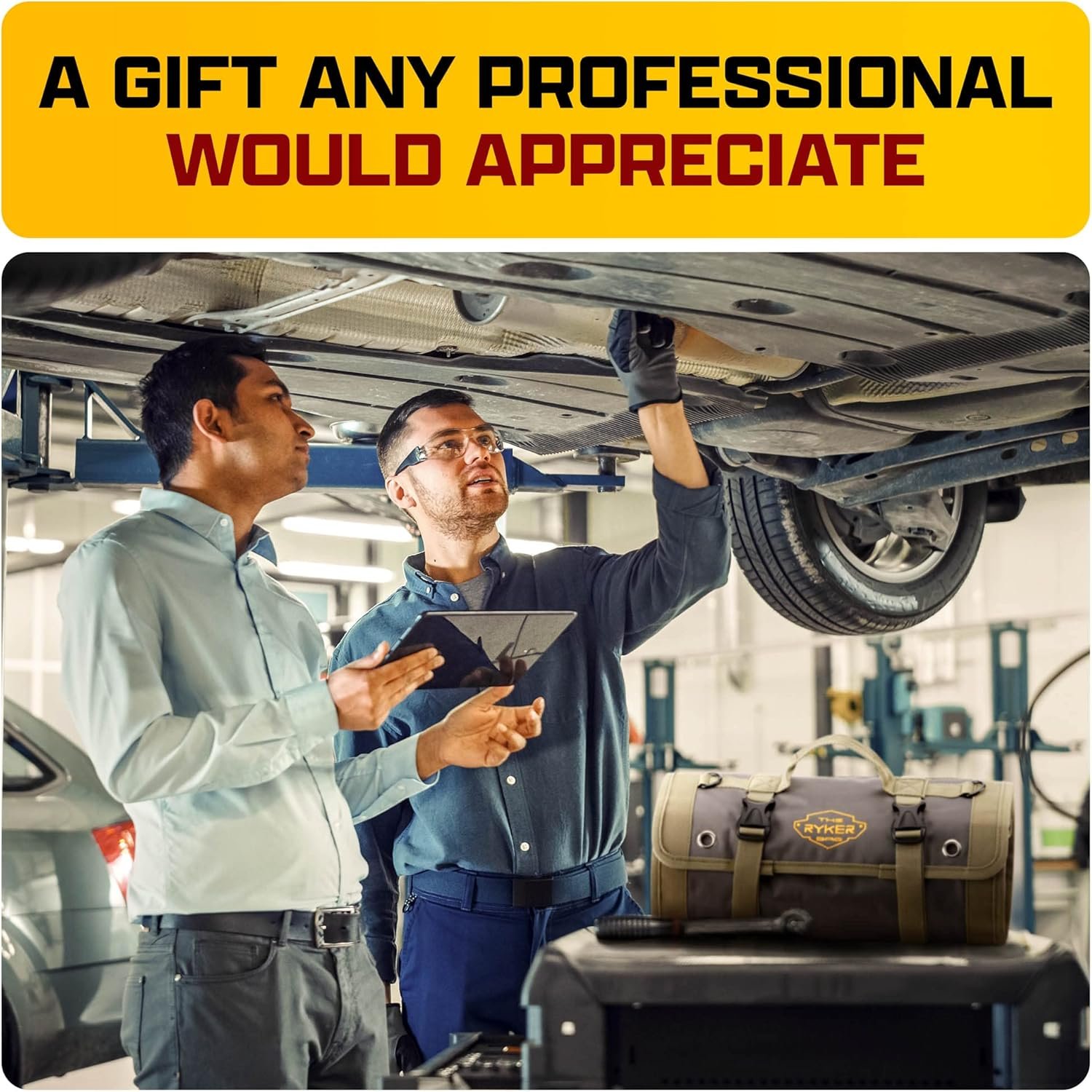 Private Label Roll Up Tool Bag Organizer Manufacturer for Motorcycle Mechanics Tool Storage with Custom Logo 4 Detachable Pouches Wrench Roll