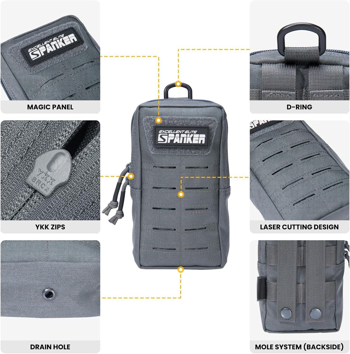 Private Label Tactical MOLLE Pouch EDC Utility Gadget Organizer Phone Holder Waist Bag Tool Pouch with Custom Logo from Manufacturer