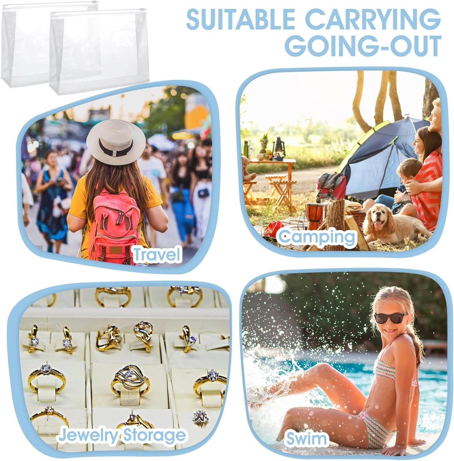 Private Label 30 PCS Small Clear Makeup Bags Mini PVC Waterproof Cosmetic Organizers Custom Logo Portable Zipper Pouches for Swimsuit Travel Toiletry Storage from Manufacturer 9.8