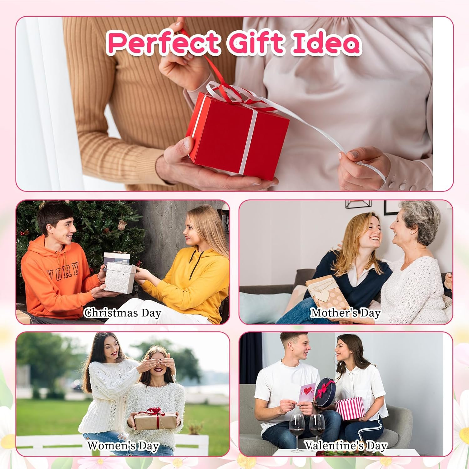 Custom Logo Floral Makeup Bag Travel Cosmetic Organizer Manufacturer Aesthetic Quilted Cute Pink Flowers Zipper Toiletry Pouch Private Label Portable Cloth Storage for Women Girls Pen Case (White Orchid)