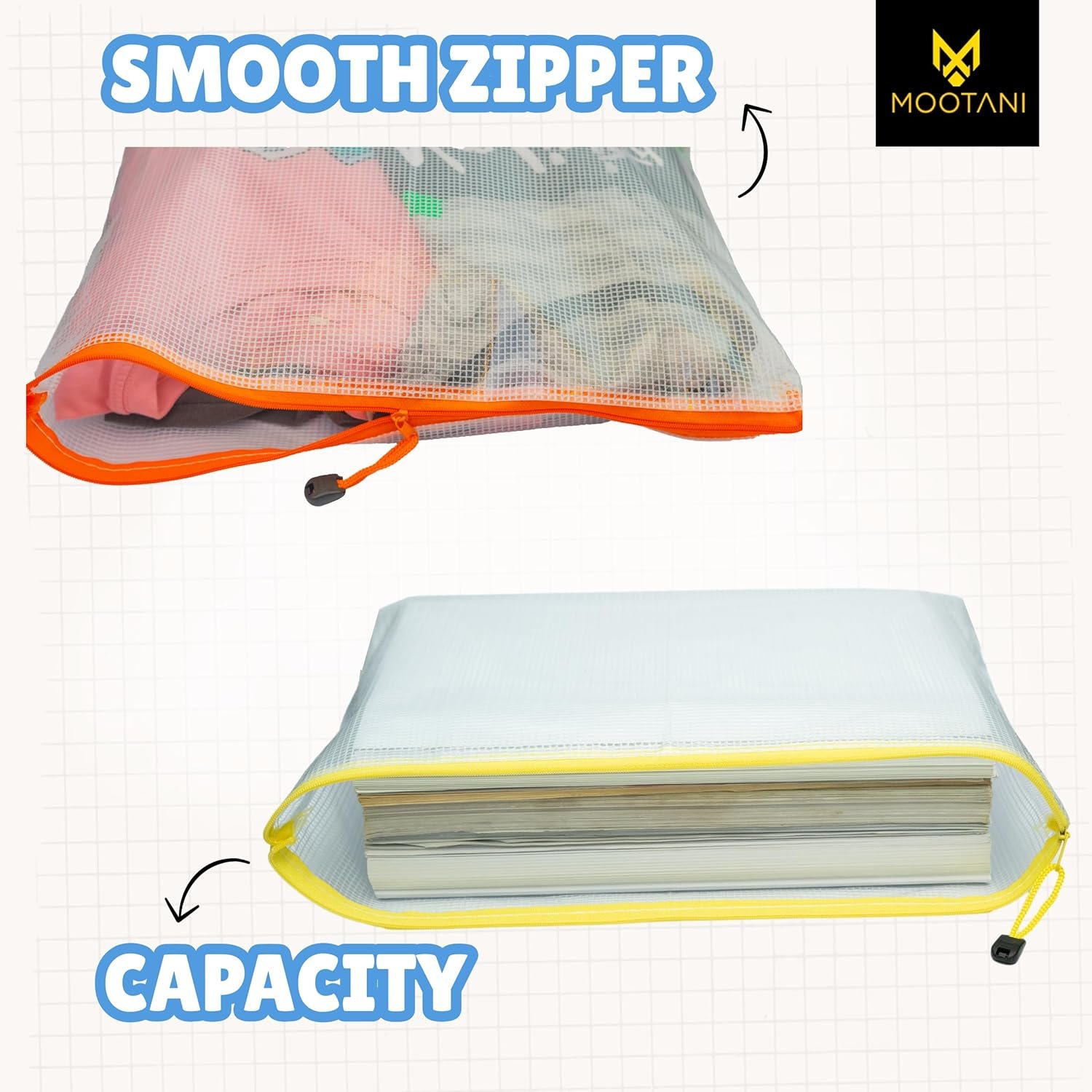 Custom Logo 24 Pcs A3 (16x12 Inches) Large Waterproof Mesh Zipper Pouch Bags Reusable Private Label for Board Game & Puzzle Storage Classroom Office Organization Manufacturer 8 Colors