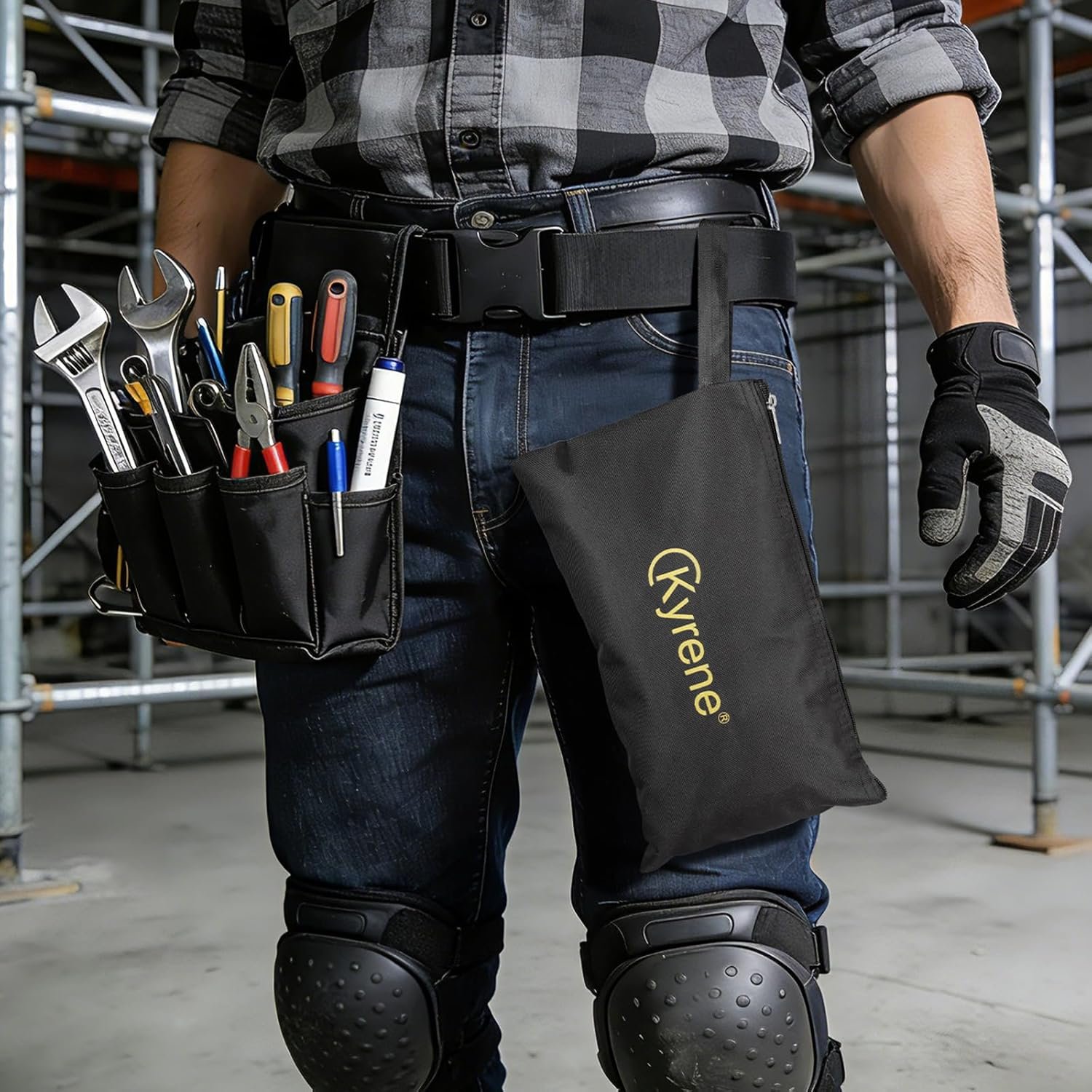 Custom Logo 3 Pack Zipper Tool Pouches Utility Multipurpose Storage Organizer Bags Private Label for Mens Tools DIY Projects Electrician Repairs Travel Gear Office Stationery Manufacturer