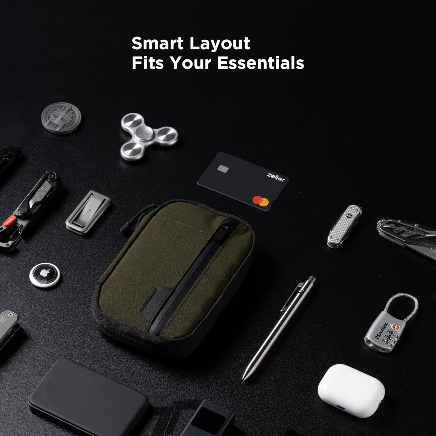 Private Label Admin Pouch Pro - Small Tool Pouch with Smooth Zipper Weatherproof Storage for Electronics Cables EDC Organizer Travel Accessories Custom Logo Manufacturer Private Label Admin Pouch Pro - Small Tool Pouch with Smooth Zipper Weatherproof Storage for Electronics Cables EDC Organizer Travel Accessories Custom Logo Manufacturer