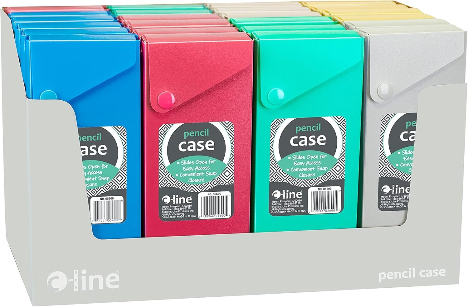 Private Label Poly Slider Pencil Case Custom Logo 1 Pack Color May Vary Manufacturer (05600)