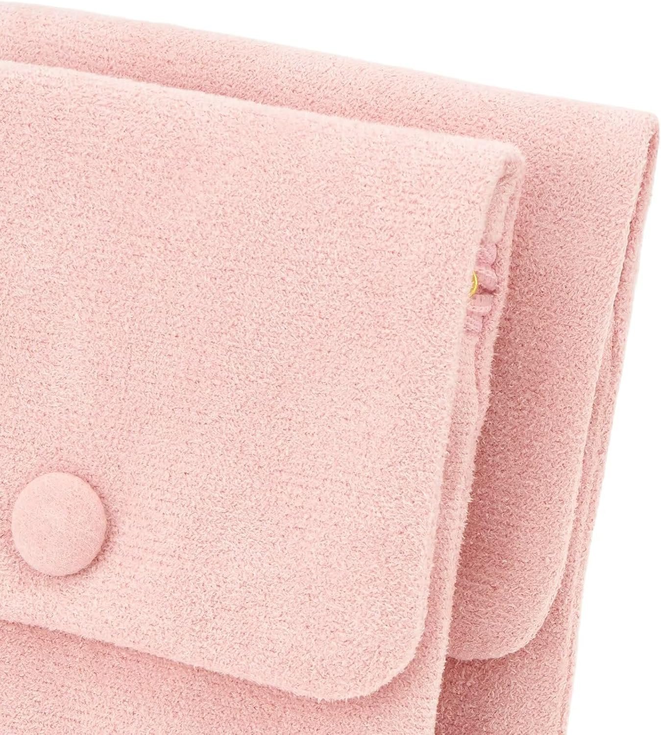 Private Label 2pcs Small Zipper Velvet Jewelry Pouches Custom Logo 4