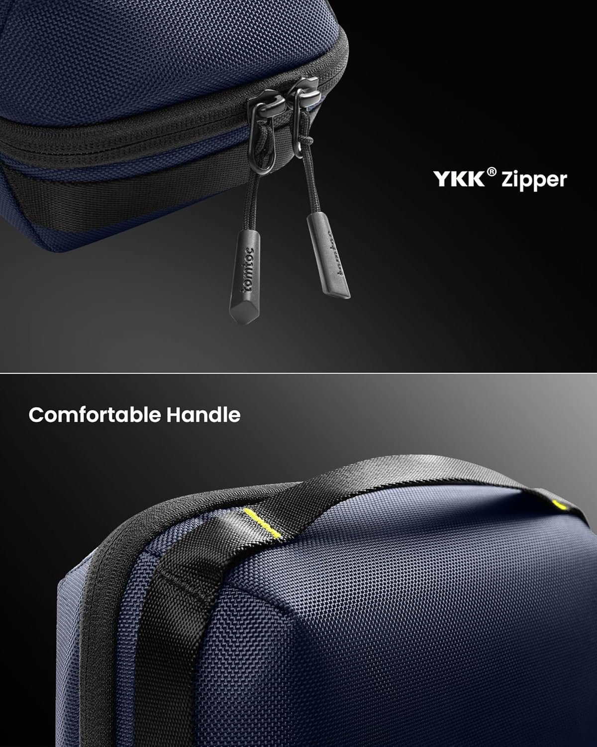 Manufacturer Electronic Organizer Tech Pouch for MacBook Charger Cables Power Bank Hard Drive Cords Custom Logo Water-Resistant Storage Bag with Removable Card Slots USB Adapter Memory Card Blue Private Label