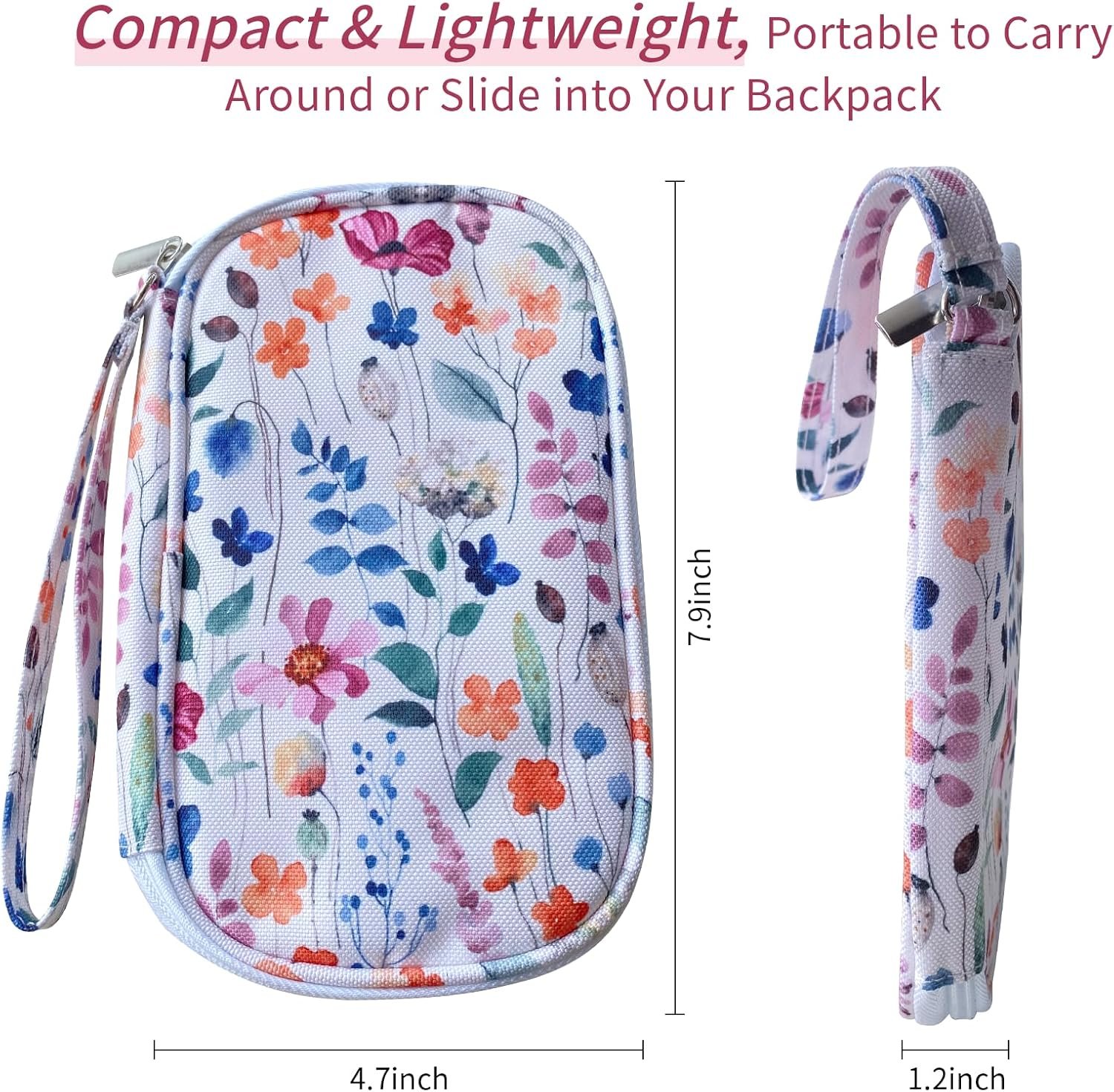 Custom Logo Electronics Organizer Travel Case Private Label Cable Tech Pouch for Chargers Cables Phones Flash Drives Bohemian Leaves Manufacturer