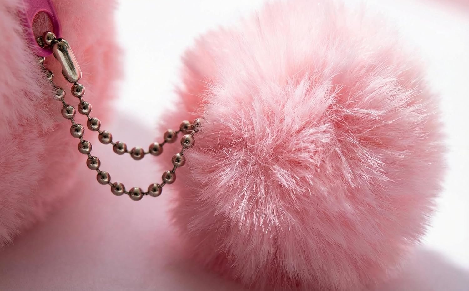 Private Label Cute Fluffy Faux Fur Pink Pencil Pouch Bag Pen Case, Soft Plush Organizer with Zipper Pom Pom Charm and Custom Logo, Kawaii Stationery Manufacturer for Girls