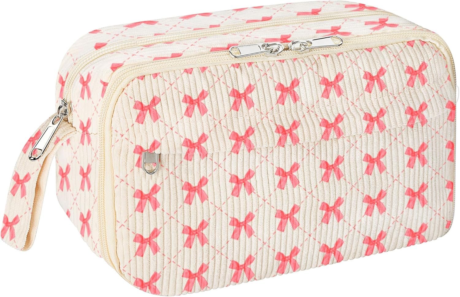 Private Label Large Corduroy Zippered Pencil Case Pouch, Cute Aesthetic Pencil Bag with Compartments and Custom Logo, School Supplies Manufacturer