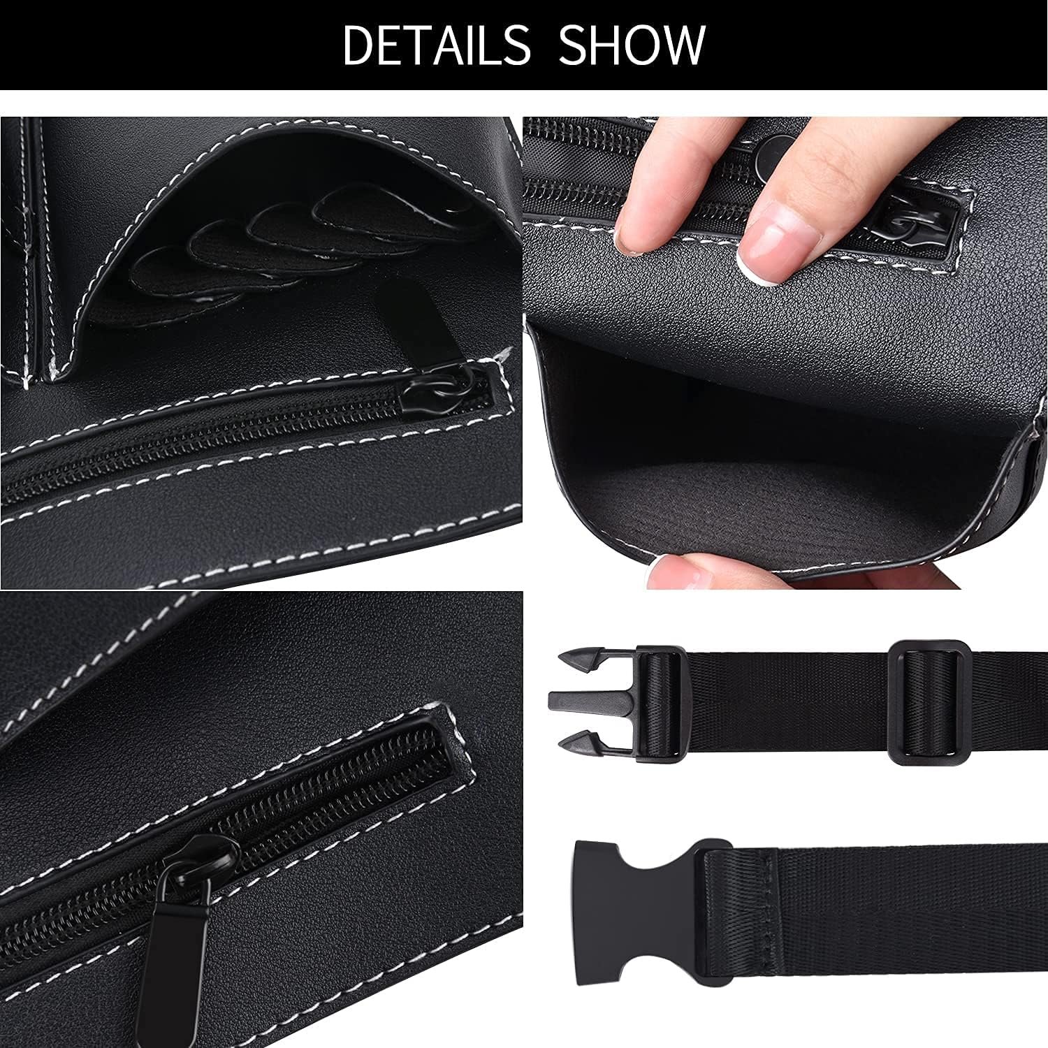 Custom Logo PU Leather Hairdresser Scissor Waist Bag, Private Label Barber Tools Holster with Belt, Professional Hairstylist Storage Supplier