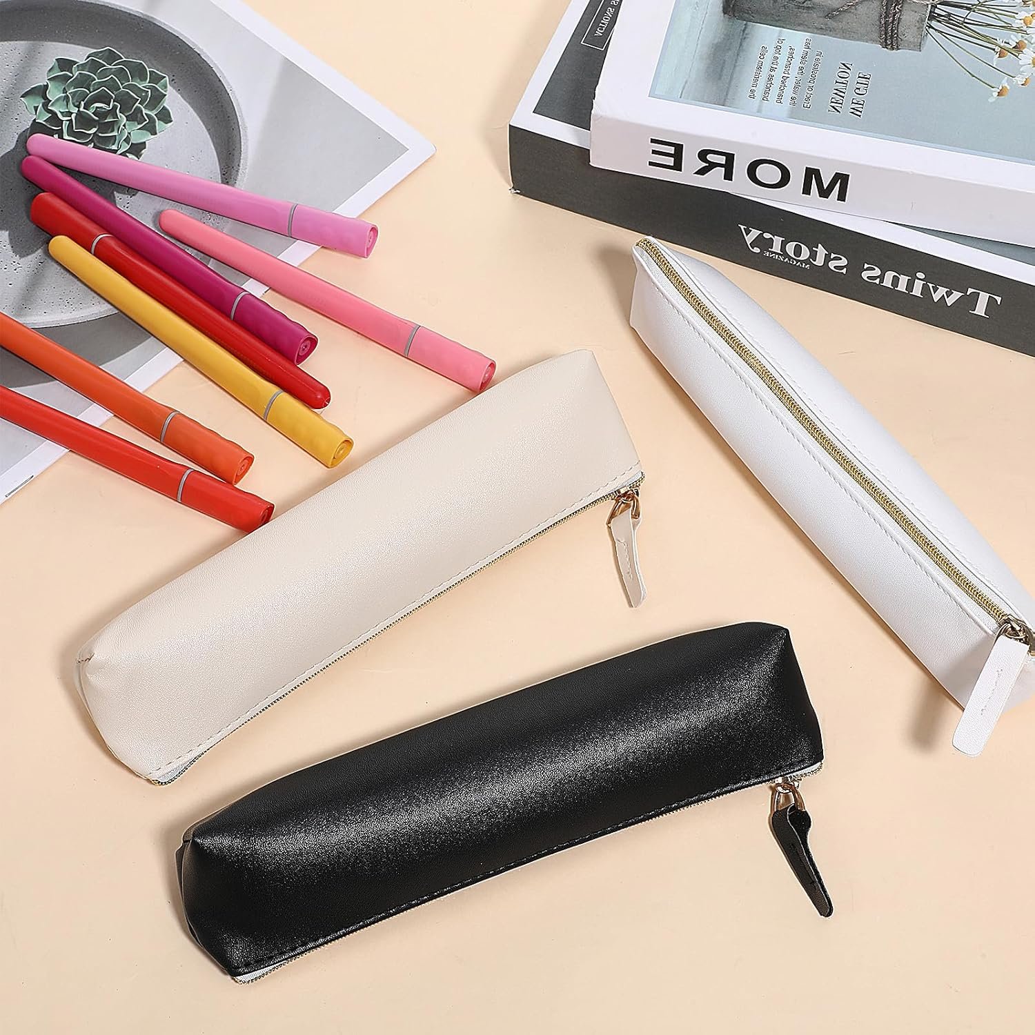 Private Label 3 Pcs Mini Portable Cosmetic Bags for Women Custom Logo Small Makeup Bag Purse Leather Coin Pouch Travel Storage Cosmetics Organizer Supplier