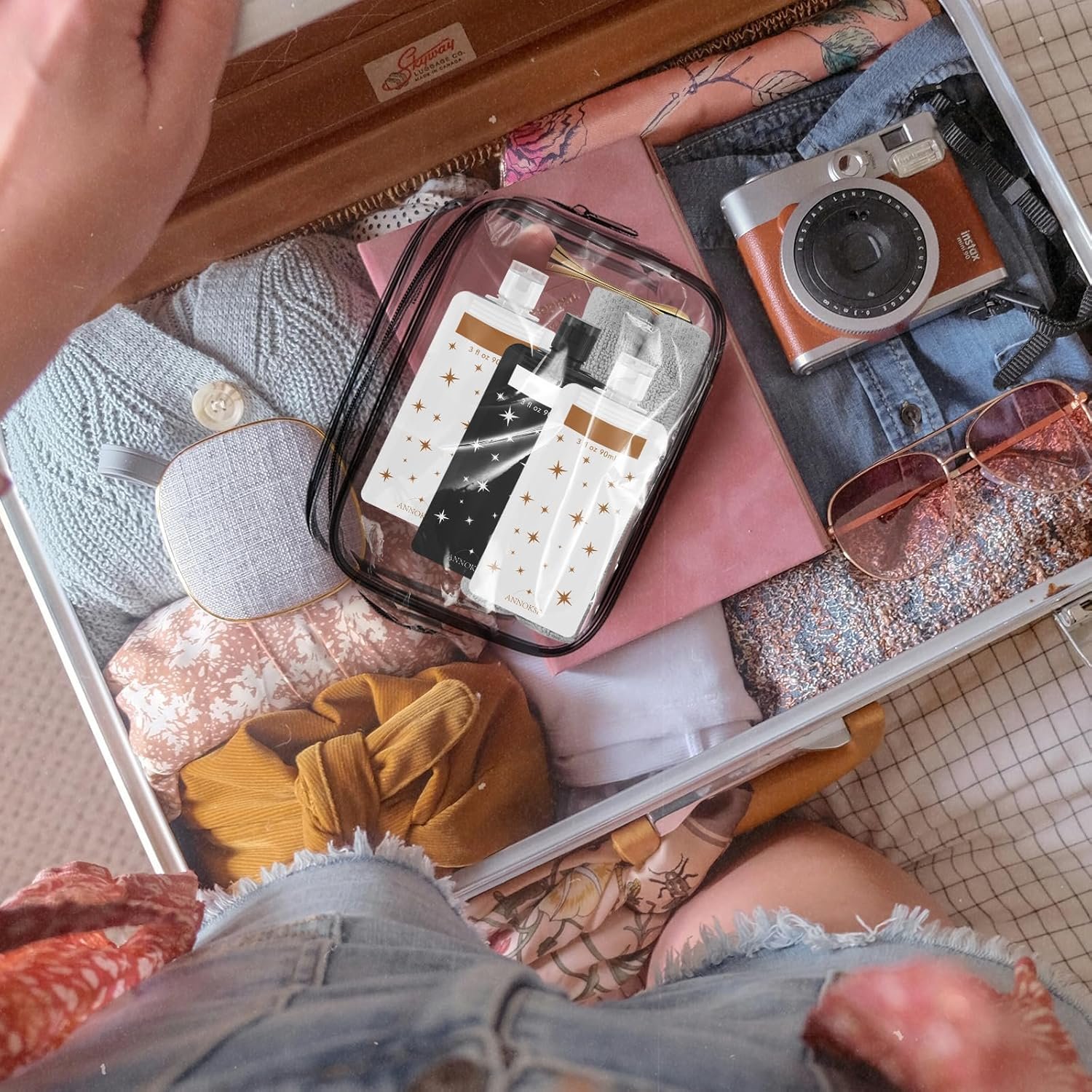 Custom Logo 8 Pack Travel Pouches for Toiletries Refillable Squeeze 3oz Leak Proof Private Label Shampoo and Conditioner Manufacturer