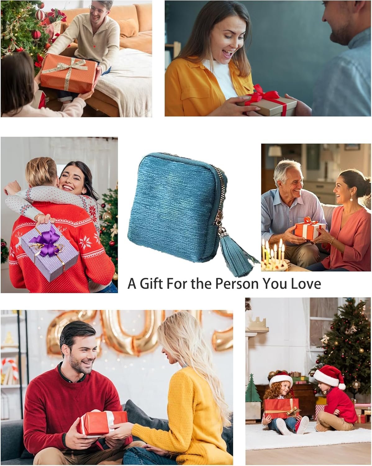 Private Label Valentine's Day Small Travel Jewelry Case, High-End Tassel Velvet Anti-Scratch Custom Logo Zipper Pouch, Large-Capacity Portable Storage Bag for Rings Earrings Bracelets Women's Gift from Manufacturer (Sage Green)