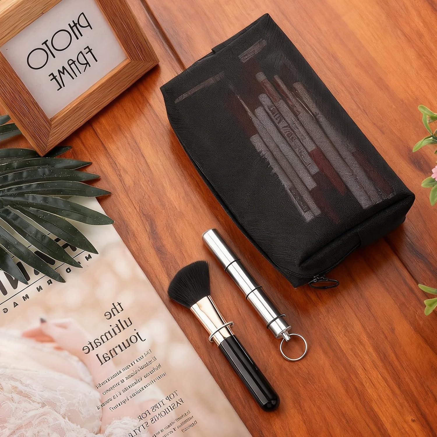 Private Label 4-Piece Mini Mesh Pouches Small Zipper Nylon Mesh Makeup Bags Custom Logo Portable Travel Cosmetic Toiletry Storage Organizer Manufacturer