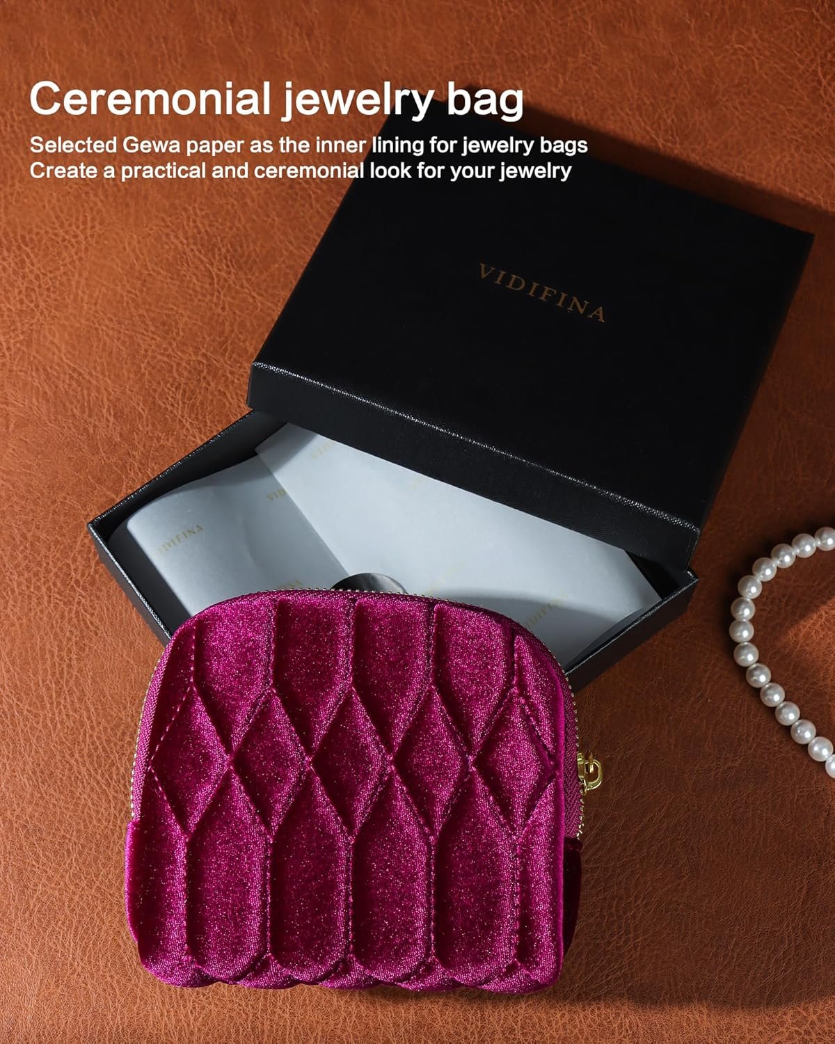 Custom Logo Small Mini 5-Layer Travel Jewelry Zipper Pouch - Private Label Velvet Organizer for Bracelets Rings Earrings Diamond Stitched Rose Purple Manufacturer