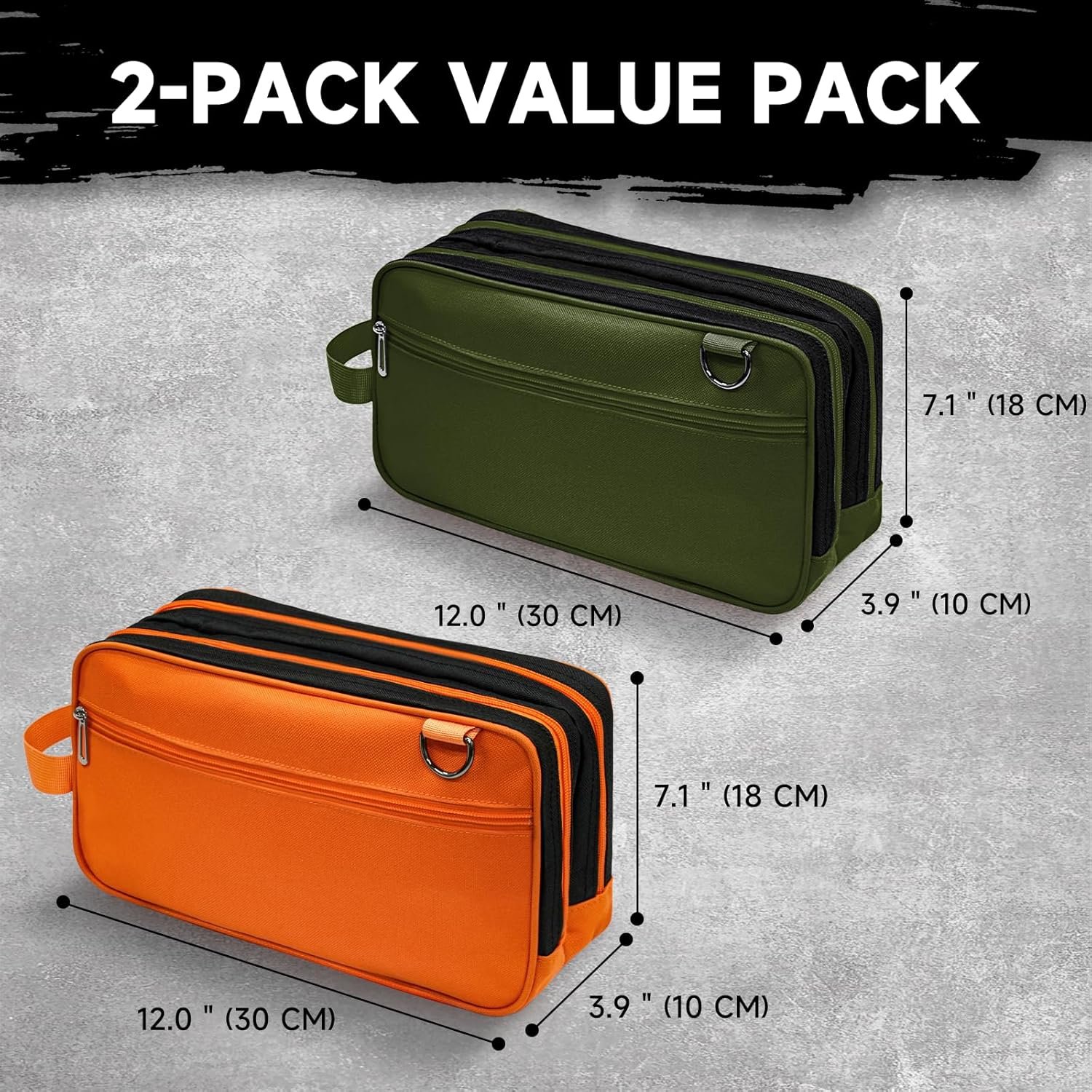 Custom Logo 2 Pack Small Tool Bag Zipper Tool Pouch 3 Compartments Waterproof Utility Organizer Private Label Manufacturer