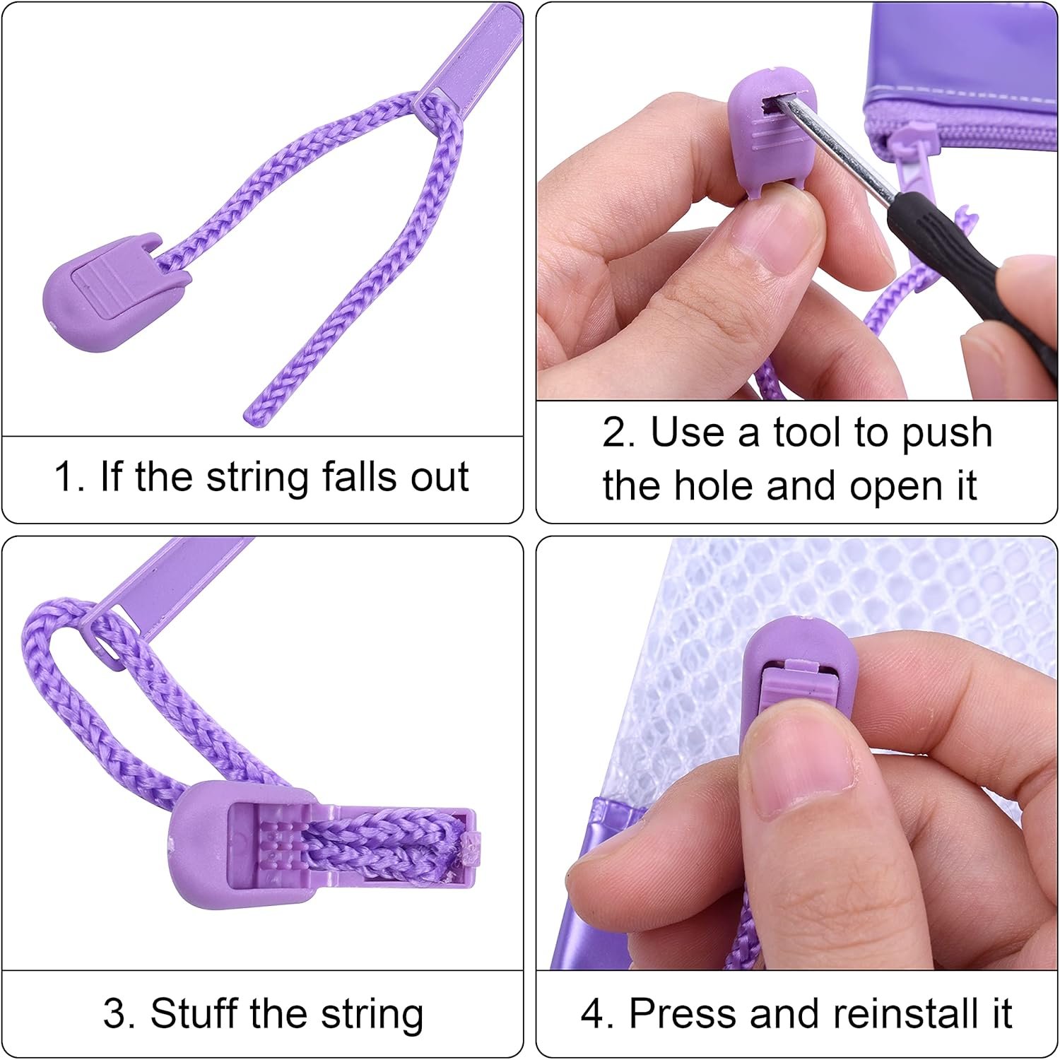 Supplier Zipper Pouch 4 Packs Durable Letter Size Custom Logo Waterproof Mesh File Bag Private Label Document Organizer Blue