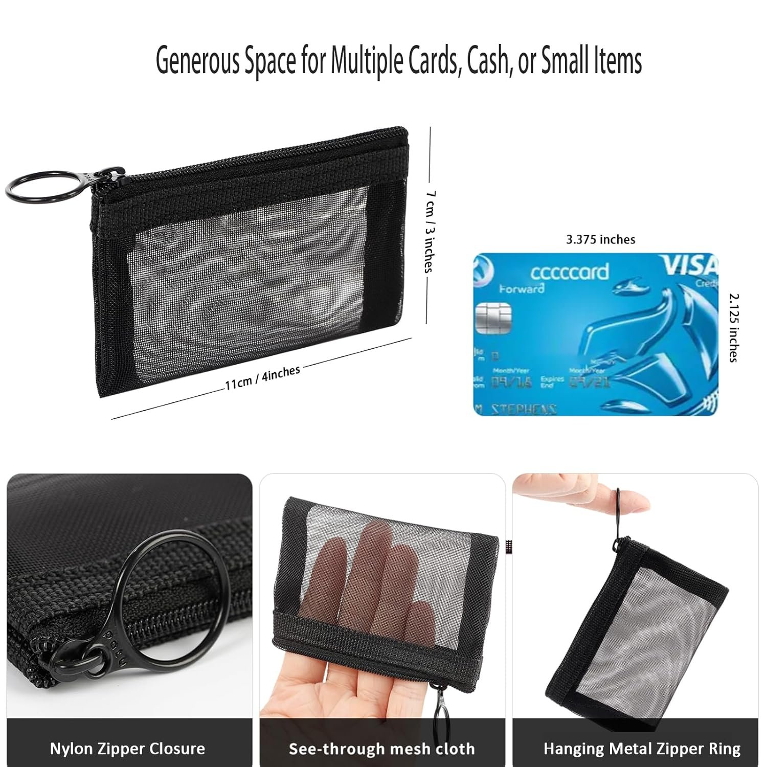 Private Label Mini Zipper Mesh Bags 3