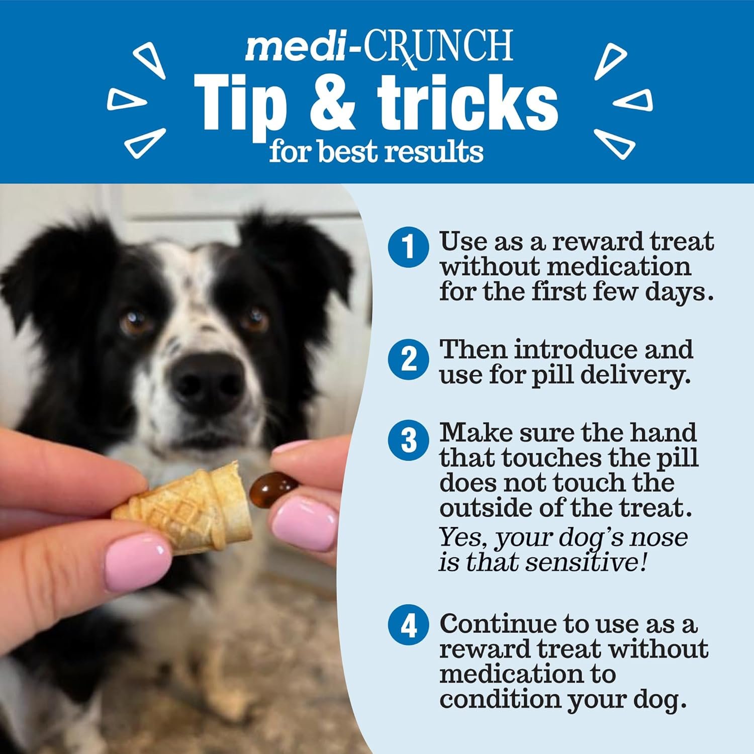 Private Label Pill Pouches for Dogs Peanut Butter Crunchy Ice Cream Cone Treats Capsule Size Manufacturer Pill Pockets Wrap Canine Health Supplies Custom Logo 30 ct