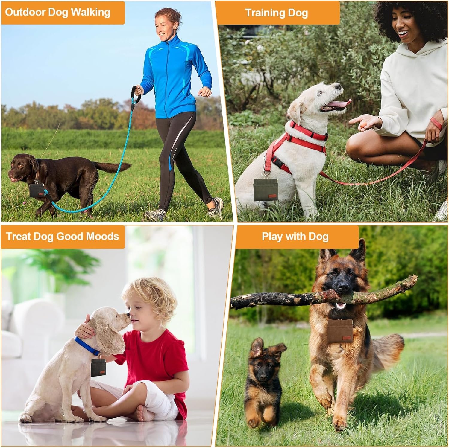 Custom Logo 2PC Portable Dog Treat Pouch Training Reward Bag - Private Label Hand-Free Puppy Walking Dispenser with Auto-Closing Feature Behavior Aids for Travel Outdoor - Manufacturer (Green Khaki) Custom Logo 2PC Portable Dog Treat Pouch Training Reward Bag - Private Label Hand-Free Puppy Walking Dispenser with Auto-Closing Feature Behavior Aids for Travel Outdoor - Manufacturer (Green Khaki)