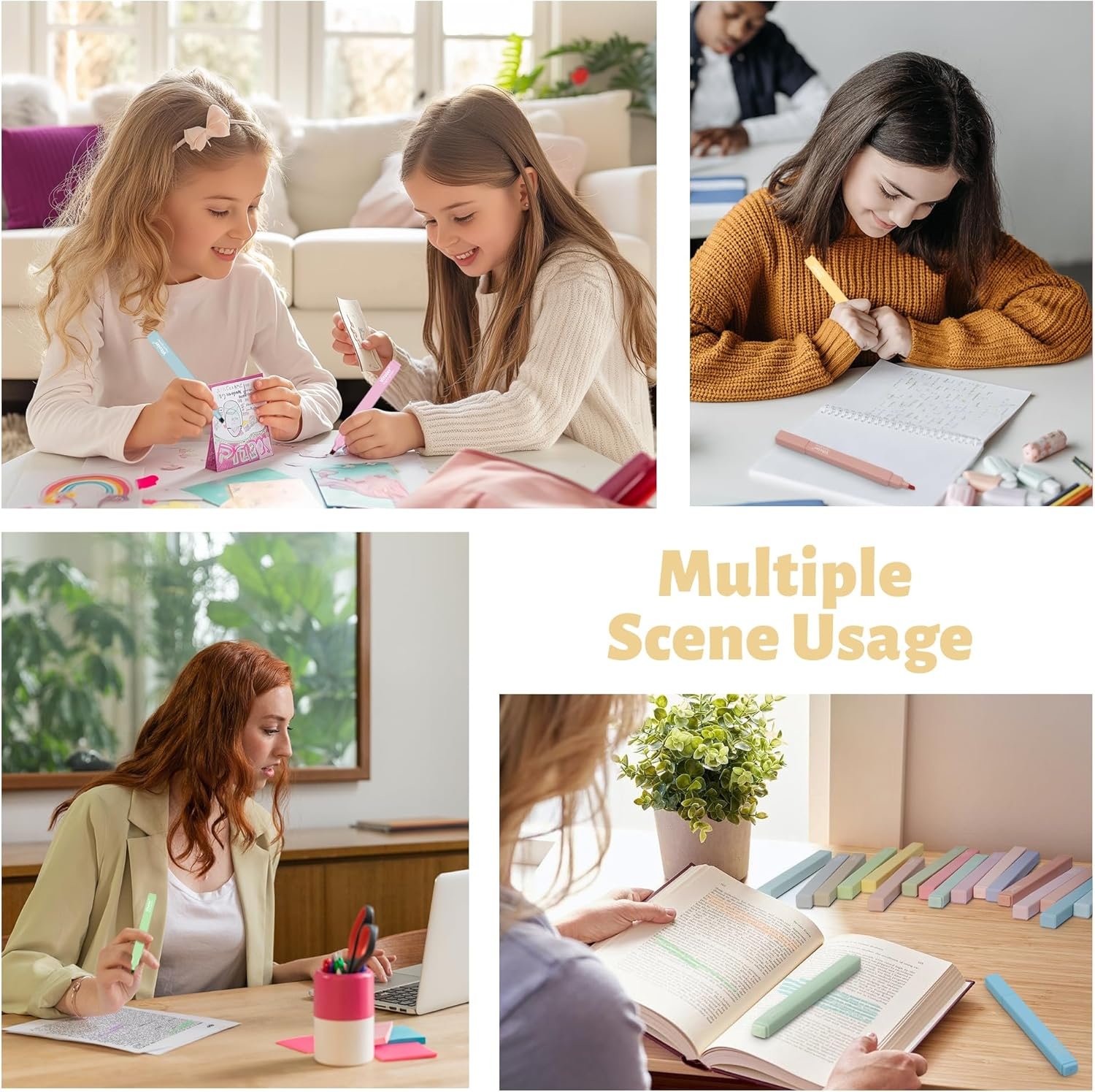 Private Label 20Pcs Assorted Colors Highlighters Chisel Tip Bible Pens and Pastel Markers from Supplier for Journaling Planner Notes Graduation Gifts with Custom Logo