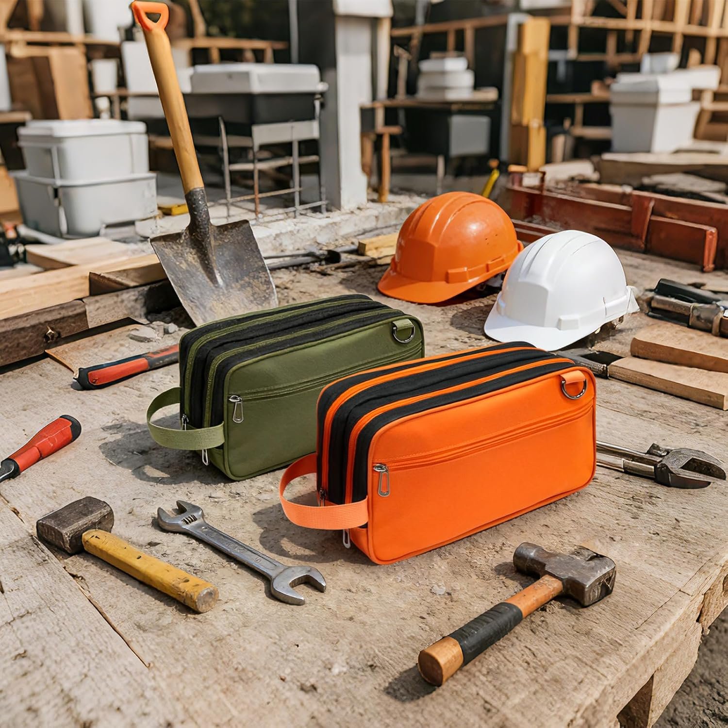 Custom Logo 2 Pack Small Tool Bag Zipper Tool Pouch 3 Compartments Waterproof Utility Organizer Private Label Manufacturer