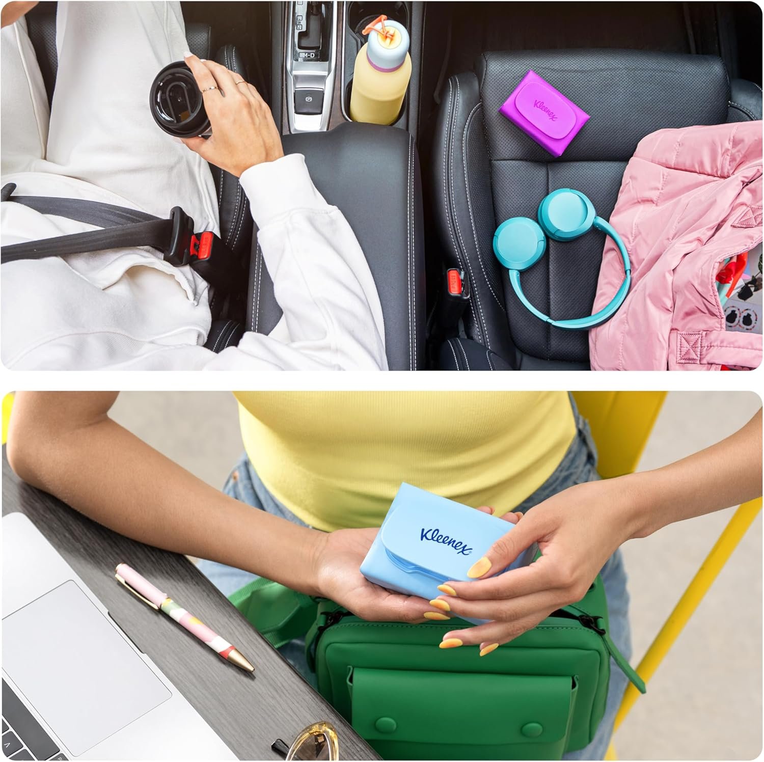 Private Label Snap & Go Ultra Soft Facial Tissues with Custom Logo 4 On-the-Go Packs 25 Tissues per Pack 3-Ply from Factory