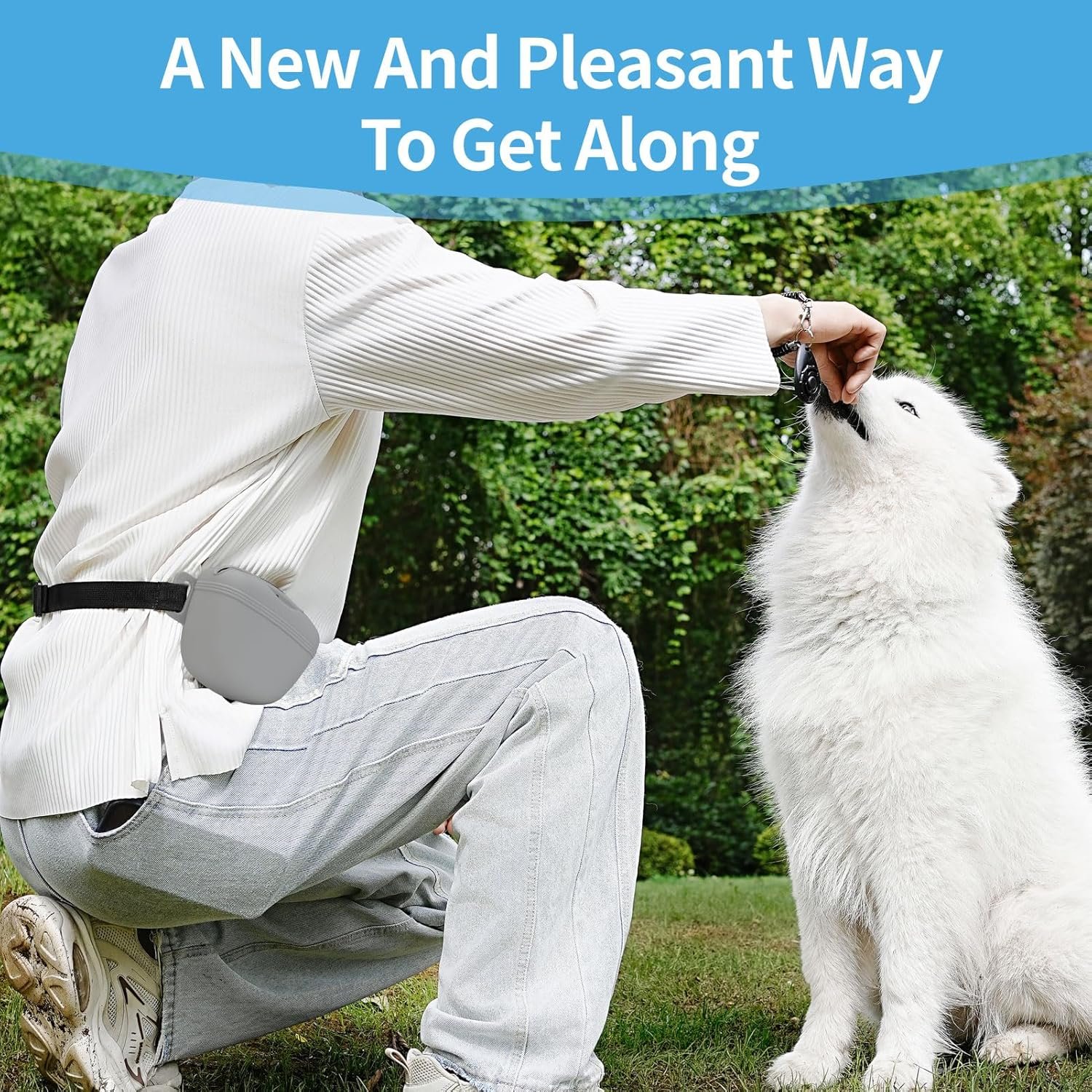 Custom Logo Upgraded Silicone Dog Treat Pouch with Training Clicker Tighter Sealing 1.68 Cup Capacity Private Label Treat Bag with Waist Belt Manufacturer