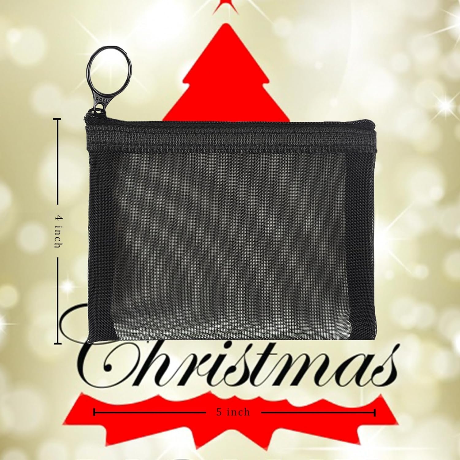 Custom Logo Mini Zipper Mesh Bags 4