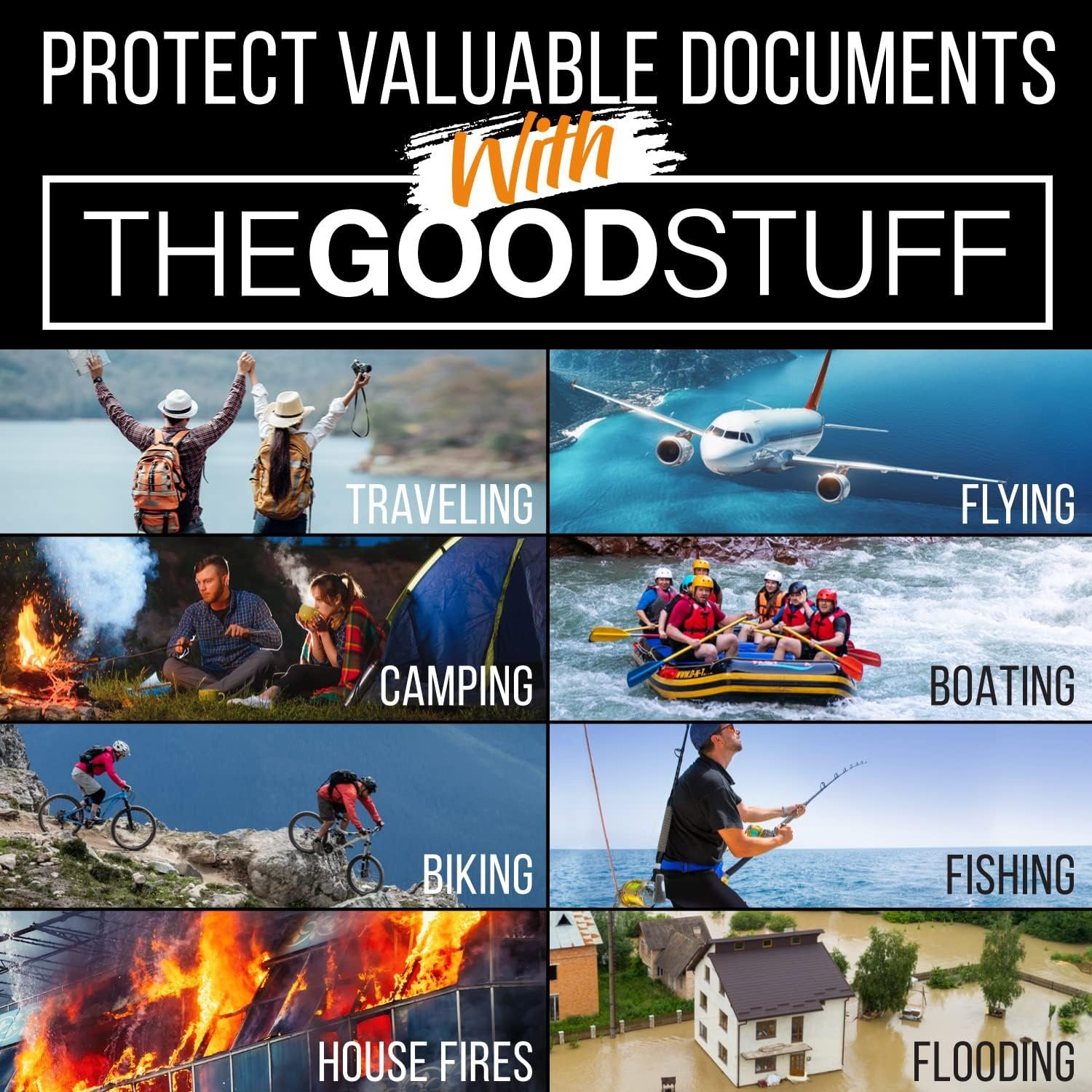 Custom Logo Fireproof Money Bag for Cash (10