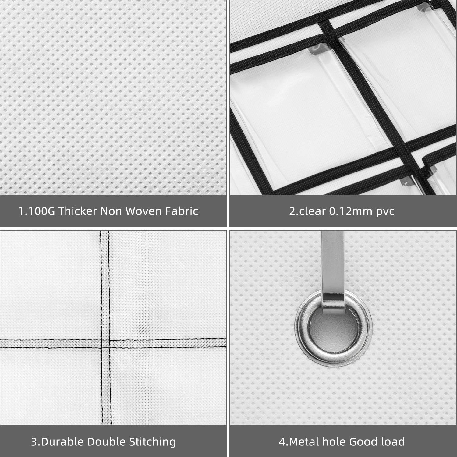 Private Label 36 Clear Pockets Classroom Pocket Chart for Cell Phones Calculator Holder Manufacturer with 36 Number Stickers Hooks White Custom Logo