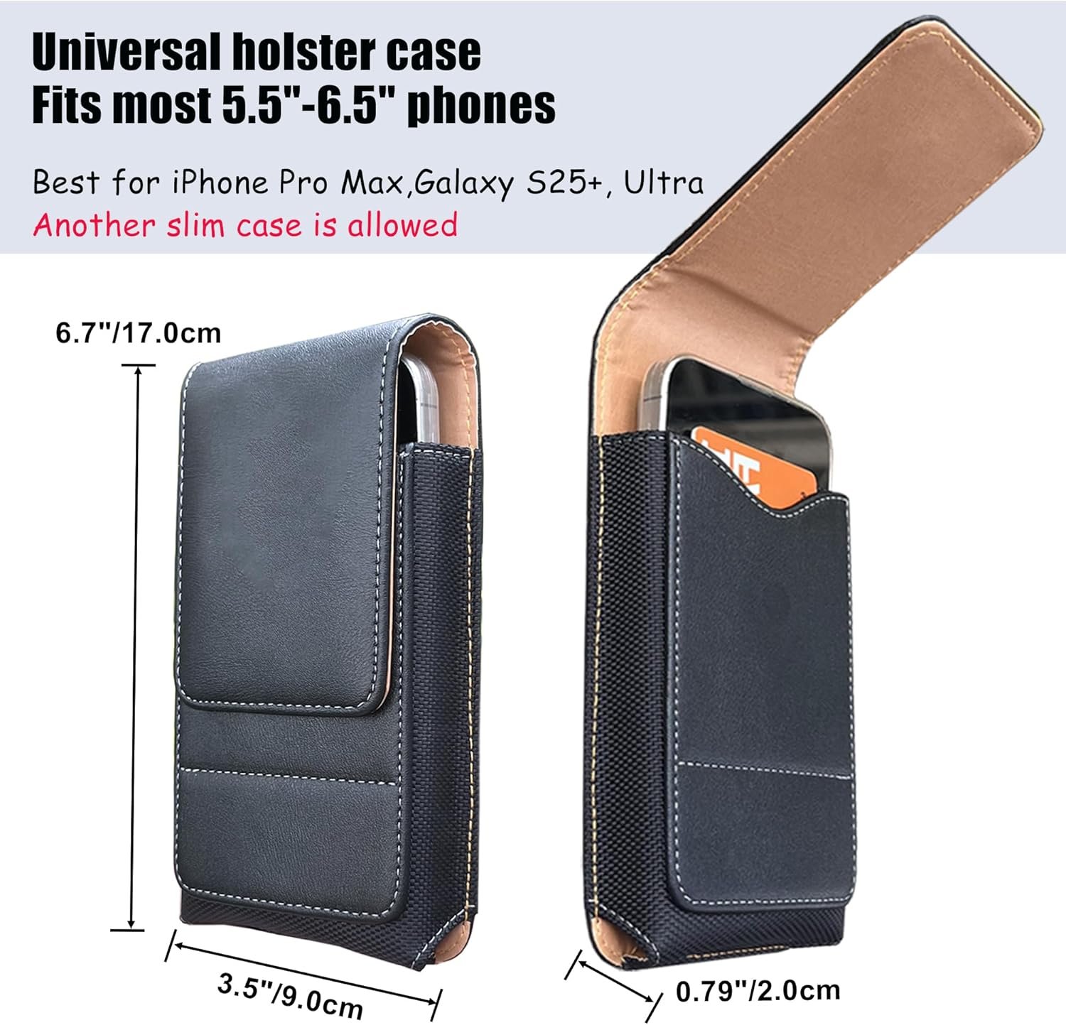Private Label 360 Rotating Phone Holster Pouch with Belt Clip Custom Logo Phone Holder for iPhone 16 Pro Max 16 Plus 15 14 Pro Max Plus Galaxy S25 Ultra S25+ S24 FE Manufacturer PU Leather Carrying Case for Men Belt