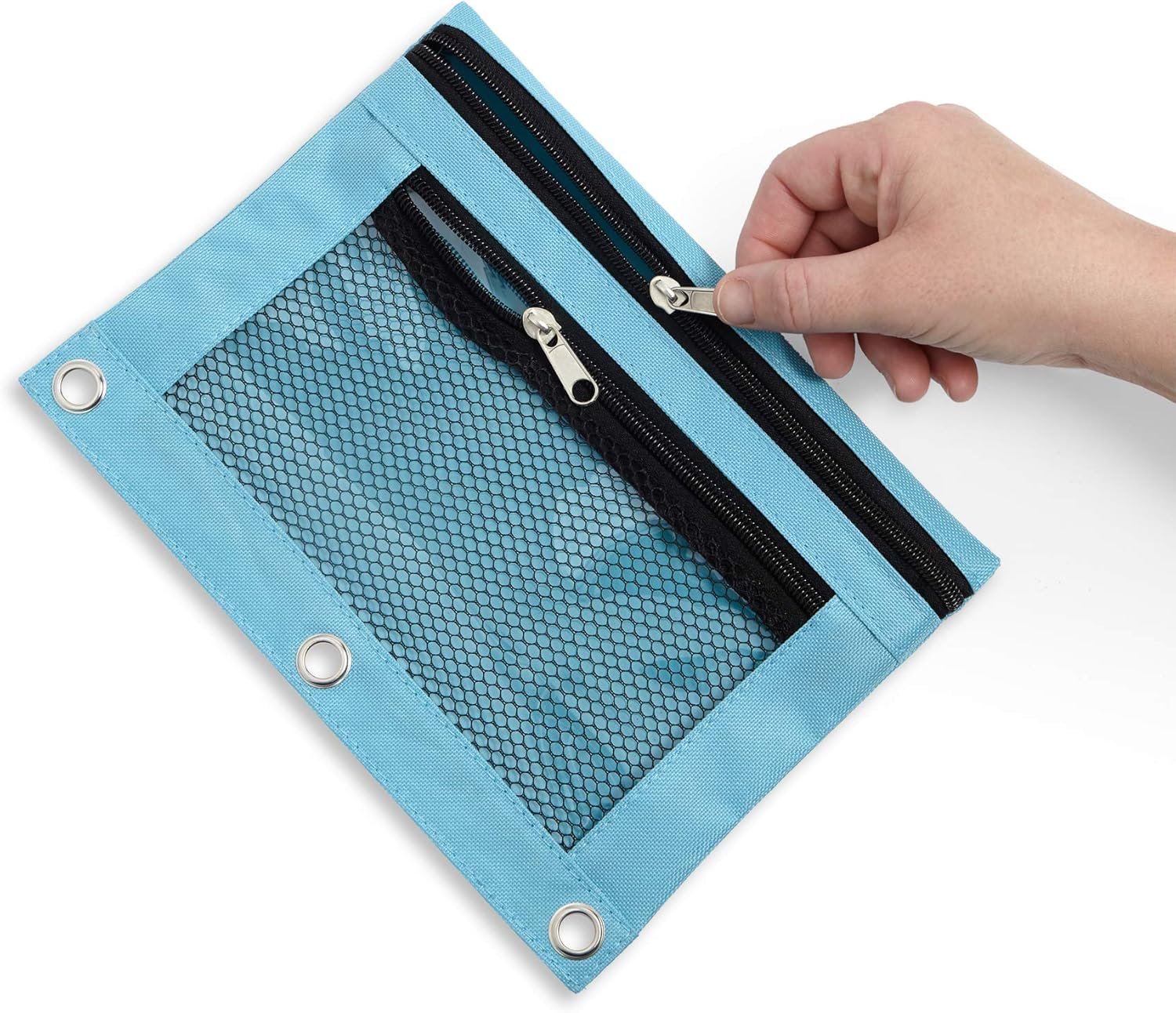 Private Label Bulk Pencil Pouch 12 Pack Assorted Colors Cloth Zipper Pouches for 3 Ring Binders Custom Logo Manufacturer 12 Count