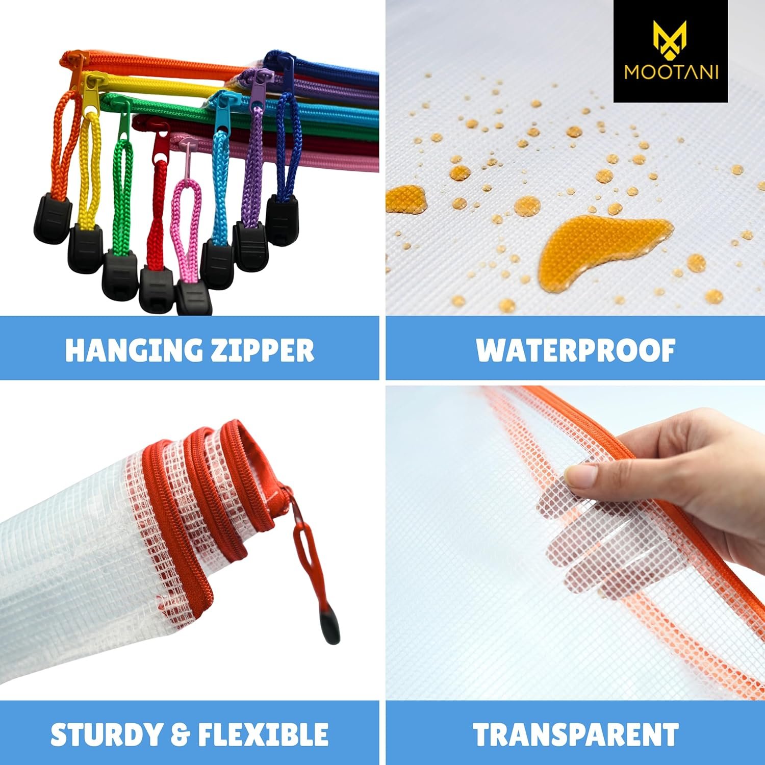 Custom Logo 24 Pcs A3 (16x12 Inches) Large Waterproof Mesh Zipper Pouch Bags Reusable Private Label for Board Game & Puzzle Storage Classroom Office Organization Manufacturer 8 Colors