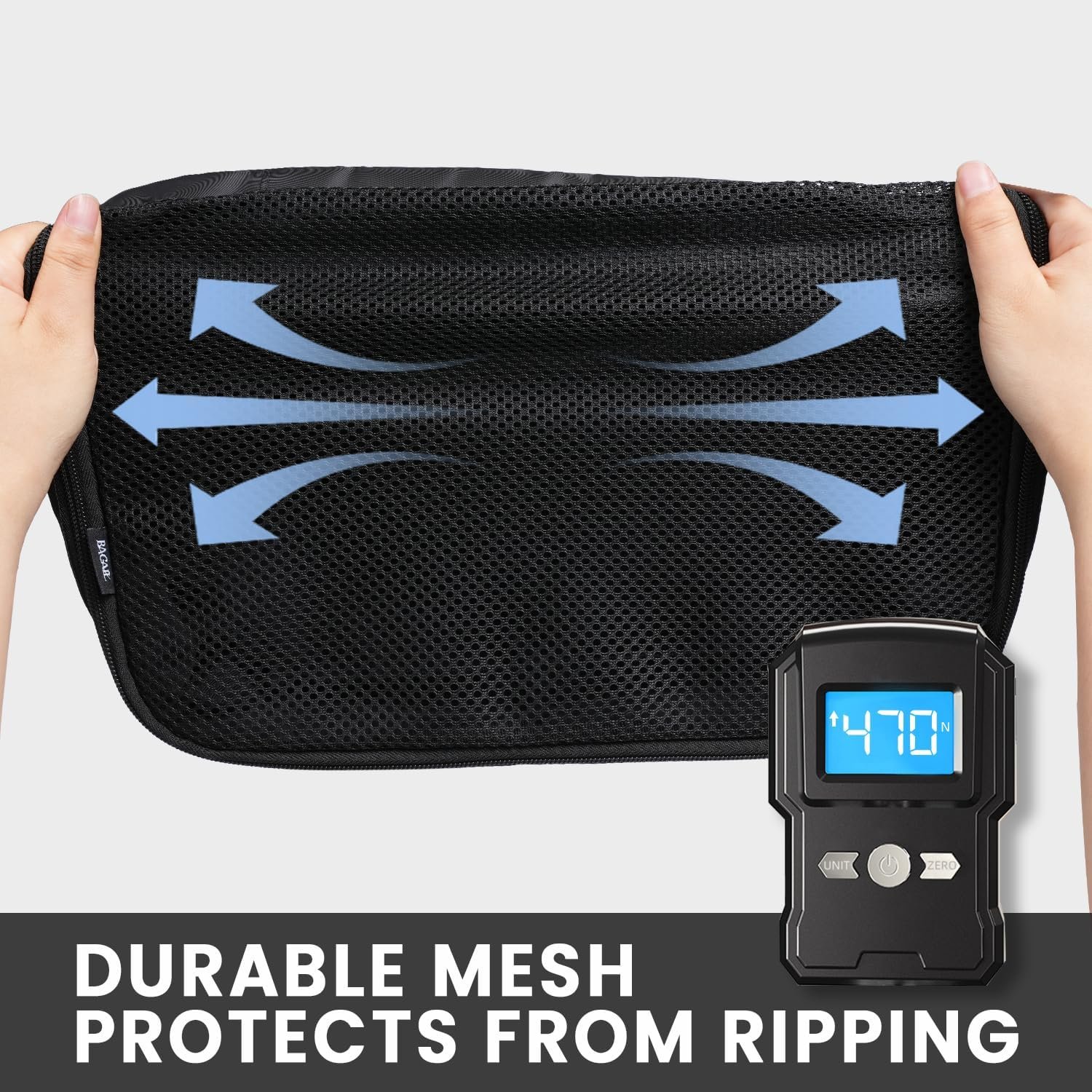 Private Label 6 Set Packing Cubes - Custom Logo Luggage Travel Organizers Manufacturer - Black