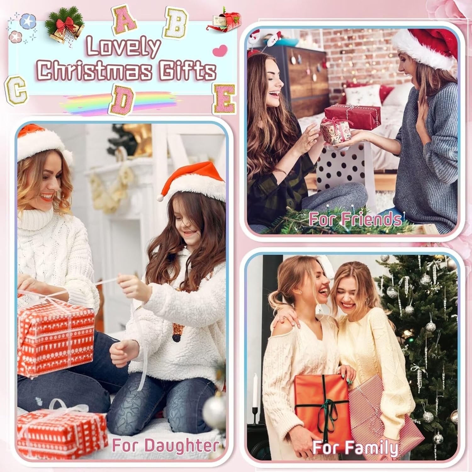 Manufacturer Birthday Gifts for Women Teen Girls - Initial Makeup Bag Travel Cosmetic Bag Private Label Toiletry Pouch with Custom Logo (Pink E)