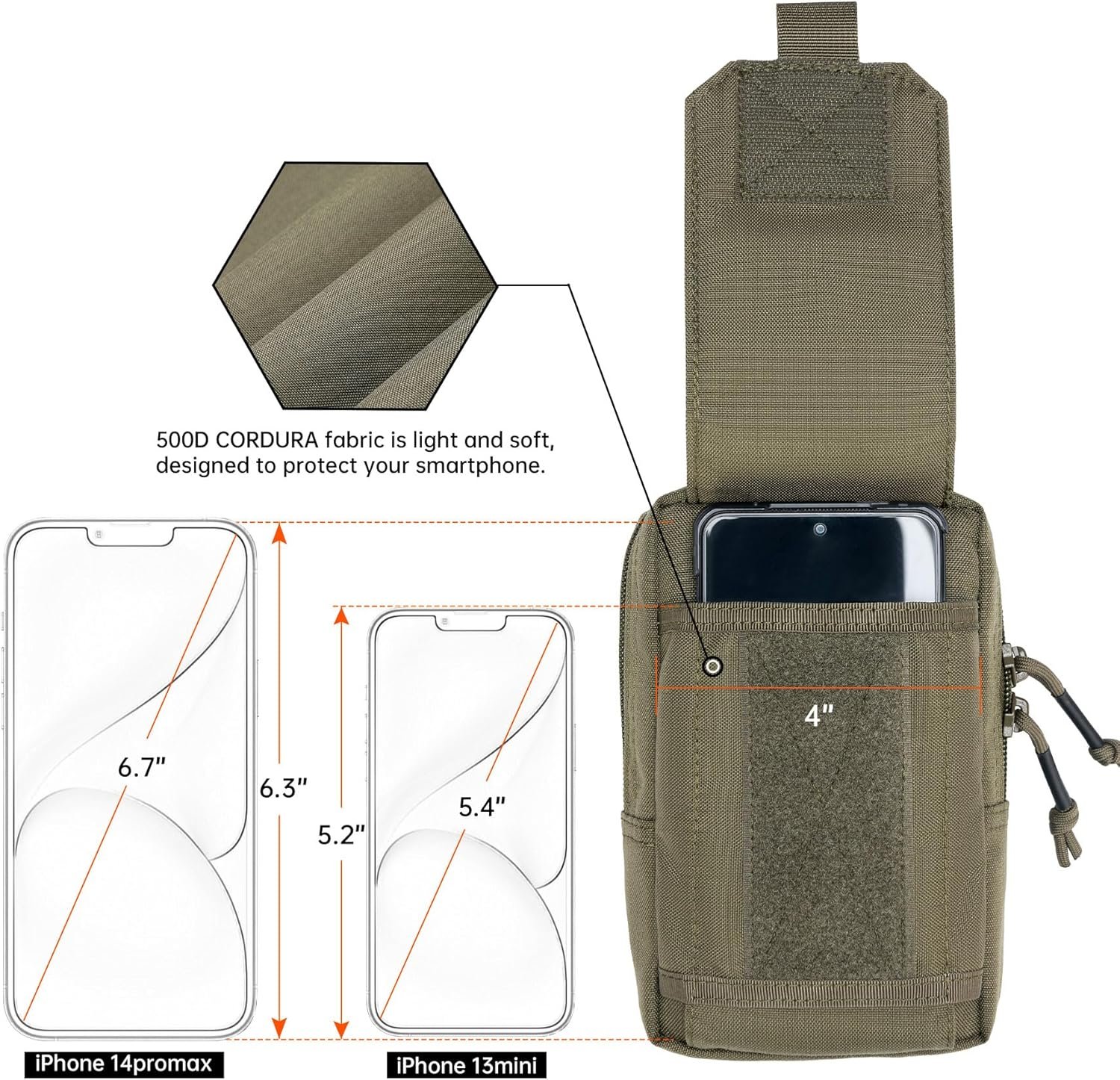 Private Label Tactical EDC MOLLE Utility Pouch Phone Holster Waist Bag with Custom Logo Tool Pouch for MOLLE Accessories Manufacturer