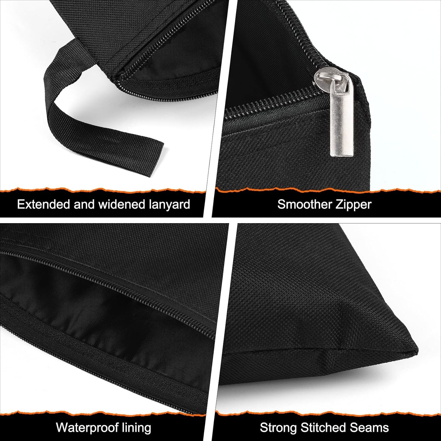 Custom Logo 3 Pack Zipper Tool Pouches Utility Multipurpose Storage Organizer Bags Private Label for Mens Tools DIY Projects Electrician Repairs Travel Gear Office Stationery Manufacturer