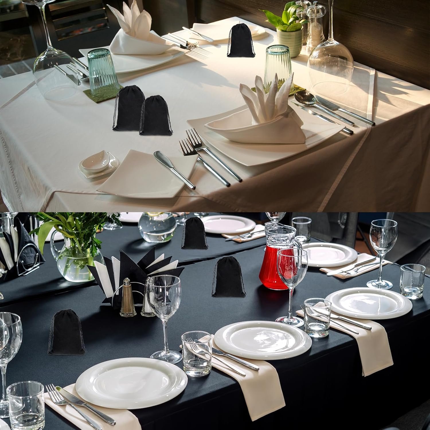 Private Label Black Velvet Jewelry Pouches with Drawstrings 6 Pack 2 Sizes 5x7 & 6x9 Inch Custom Logo for Candy Gifts Wedding Party Favors Christmas Manufacturer