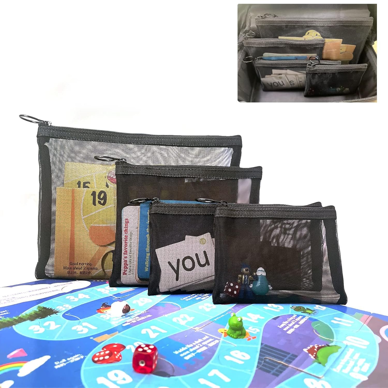 Custom Logo Mini Zipper Mesh Bags 4