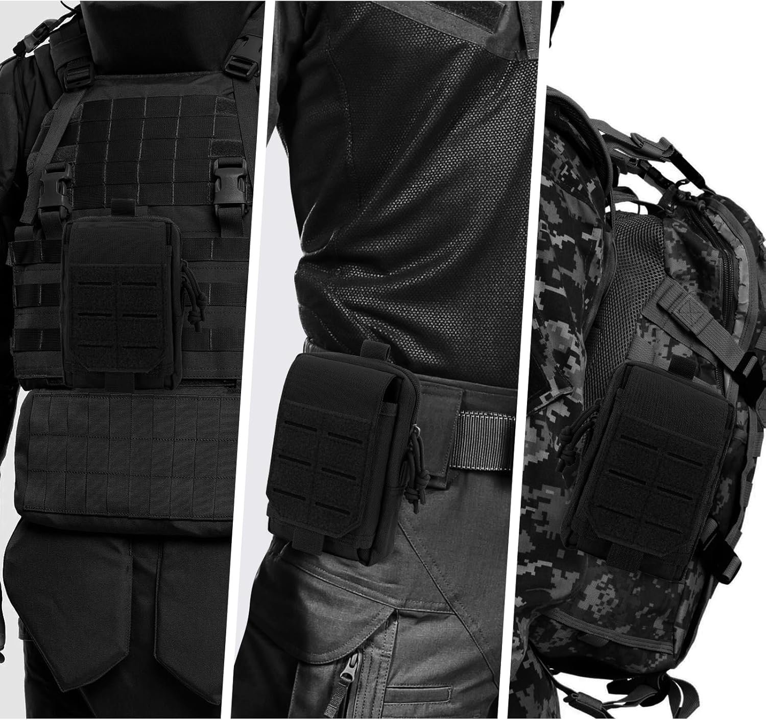 Private Label Tactical MOLLE EDC Pouch Custom Logo Small Utility Cellphone Holder Waist Belt Bag Military Waist Bag Manufacturer for Outdoor Sports Travel Hunting Fishing