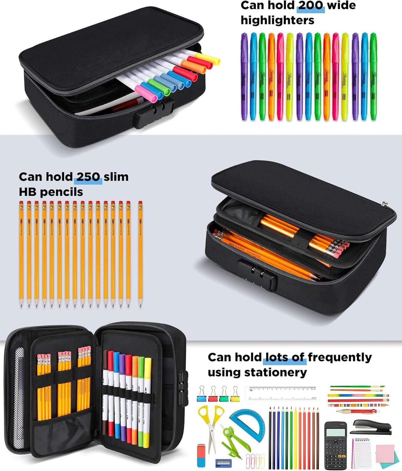 Custom Logo Big Capacity Storage Pouch Marker Pen Pencil Case Private Label Stationery Bag Art Tool Sketch Box for Bullet Journal Middle High School Office College Students Girls Women Adults Teens Manufacturer