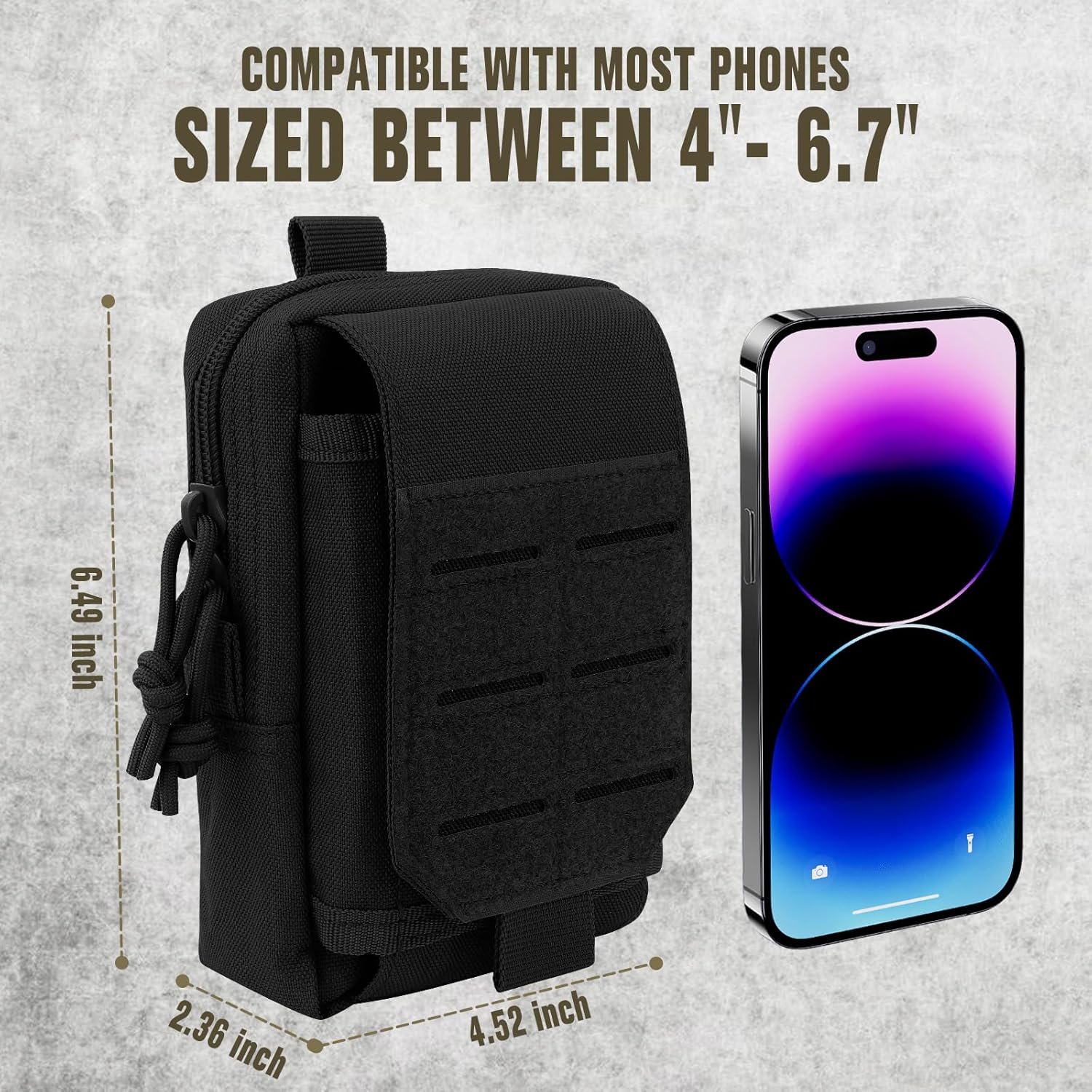 Private Label Tactical MOLLE EDC Pouch Custom Logo Small Utility Cellphone Holder Waist Belt Bag Military Waist Bag Manufacturer for Outdoor Sports Travel Hunting Fishing