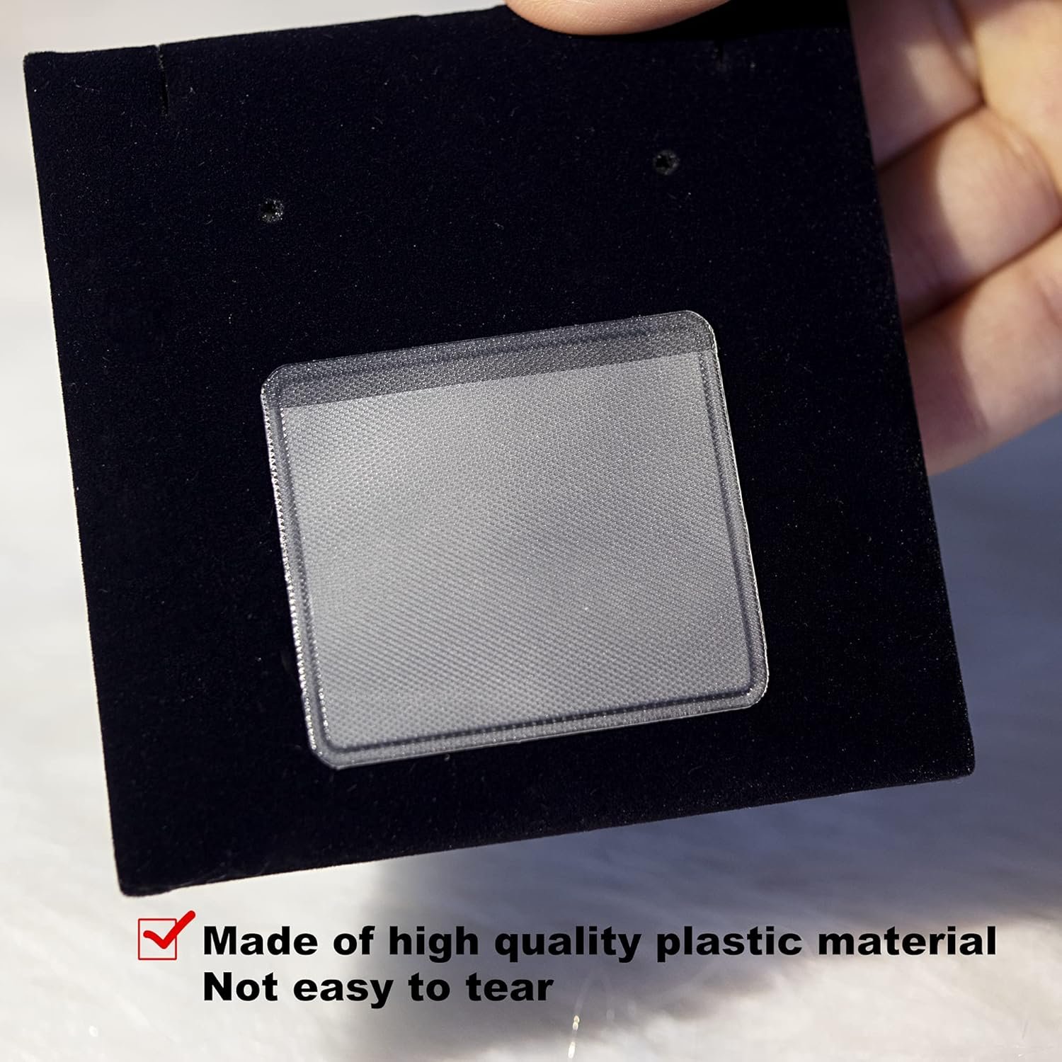 Private Label Necklace Chain Adhesive Pouches for Display Cards Self-Adhesive Clear Pockets Manufacturer Jewelry Bags to Hold Loose Chains (100 pcs) Custom Logo